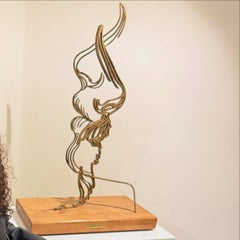 "You are" Abstract Wire Sculpture 31.5" x 20" inch by Karim Abd Elmalak