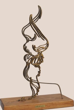 "You are" Abstract Wire Sculpture 31.5" x 20" inch by Karim Abd Elmalak