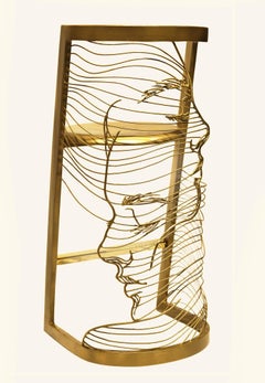 "Zāt Trona II" Silla escultórica abstracta de 41" x 19" pulgadas de Karim Abd Elmalak