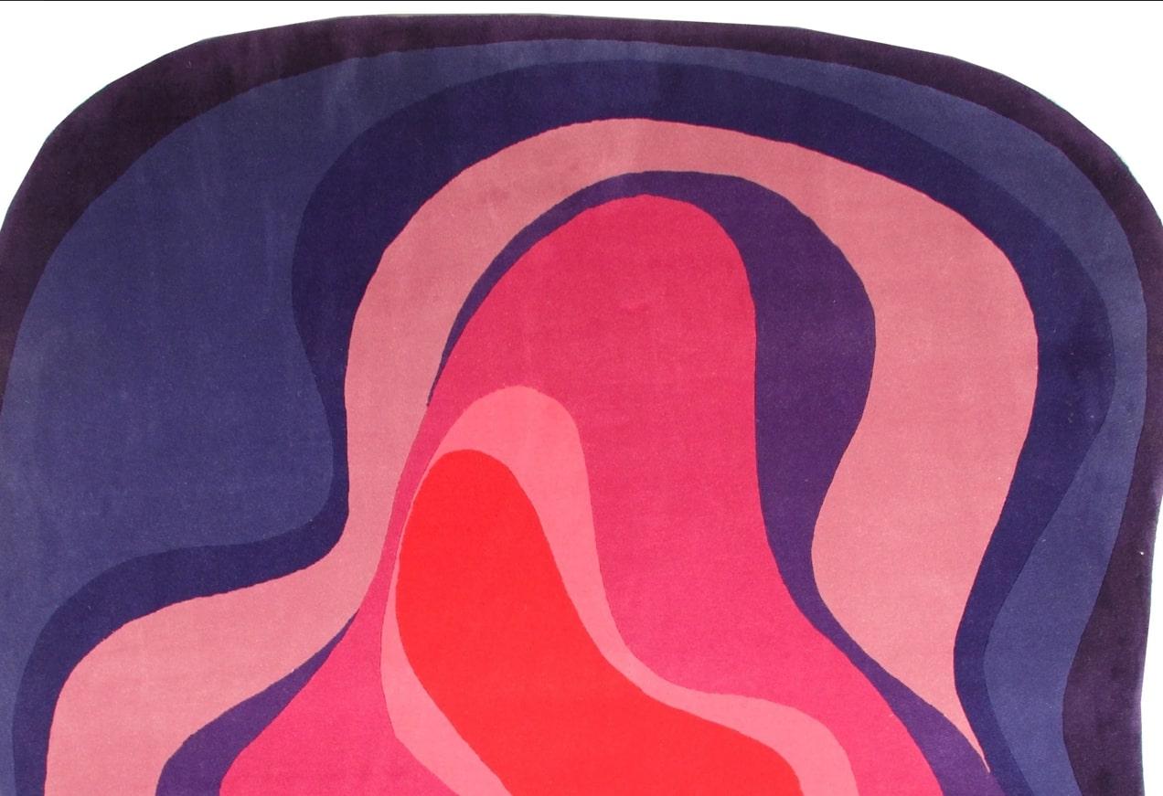 Karim Rashid - 'Abstract 003 Pink' Rug 6' x 9'
Material: 100% Wool

Enhance your home with an extraordinary rug designed by Karim Rashid. One of the most prolific designers of our time, Karim Rashid has won numerous awards for his innovative