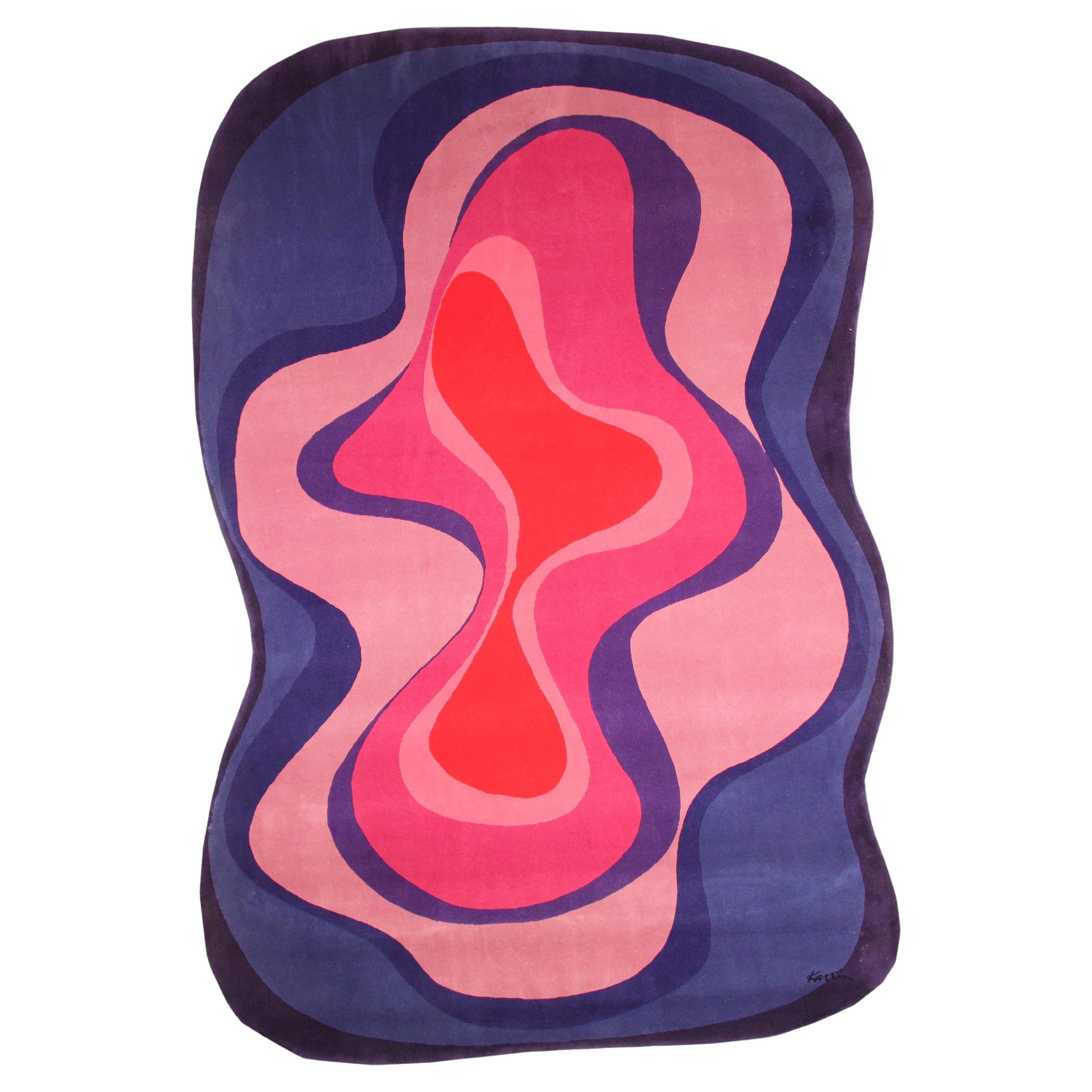 Karim Rashid, 'Abstract 003 Pink' Rug For Sale