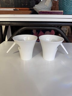 Karim Rashid "Creemy" Porcelain Coffee Mugs for Gaia & Gino, Turkey, 2006, Pair