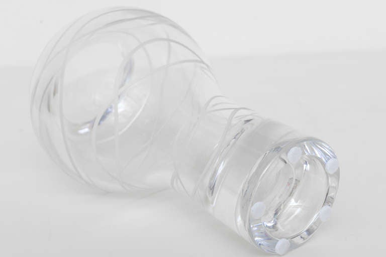 Karim Rashid for Nambe Figure 8 Crystal Glass Etched Vase en vente 2