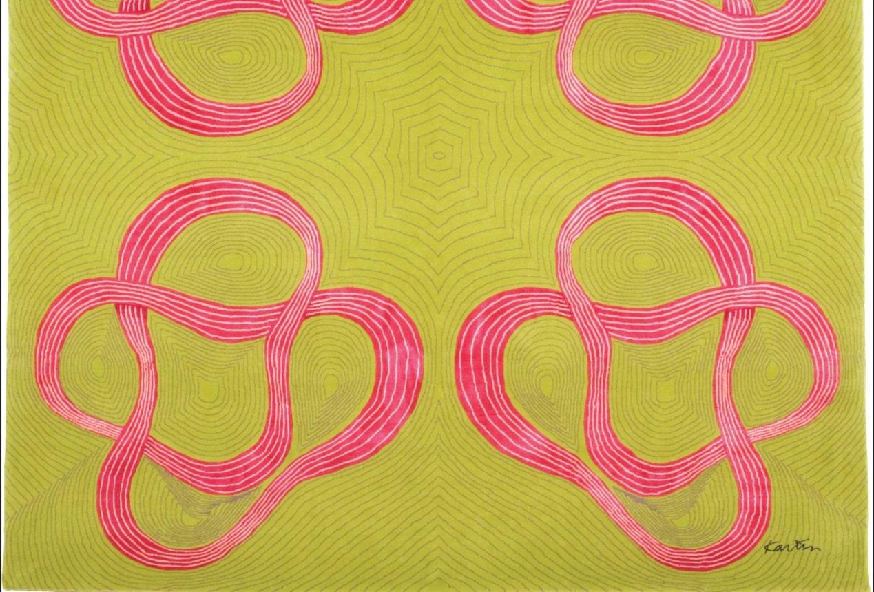 Other Karim Rashid, 'Fusion Pink/Green' Rug For Sale