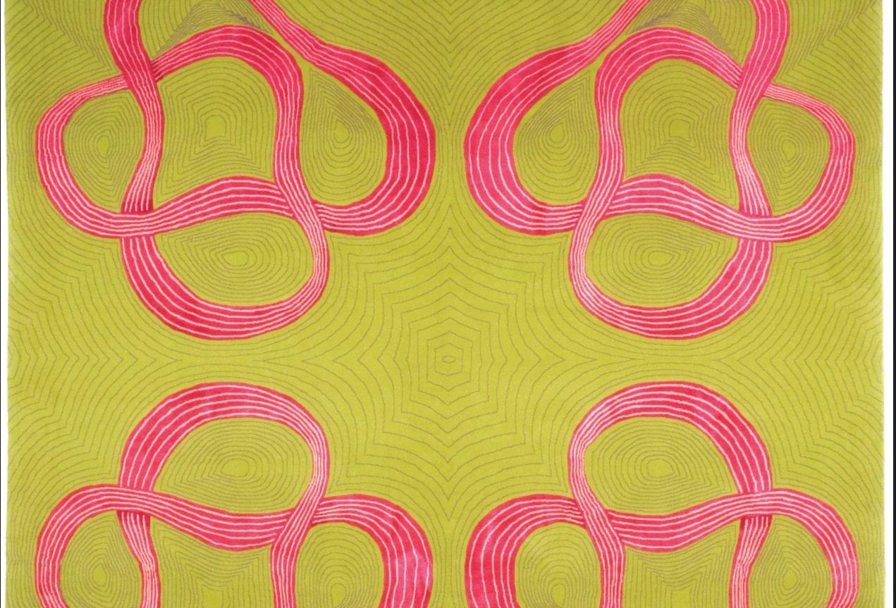 Unknown Karim Rashid, 'Fusion Pink/Green' Rug For Sale