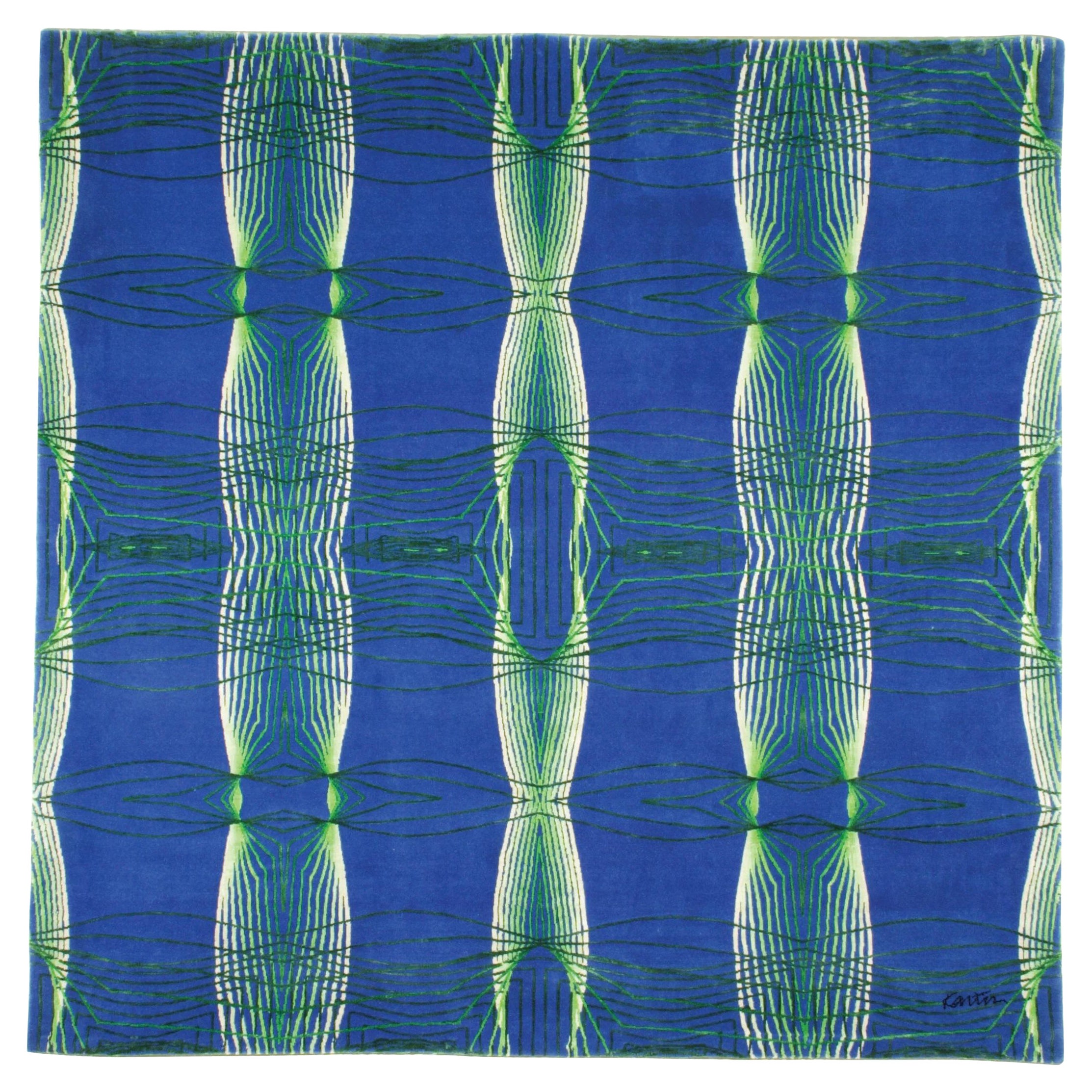 Karim Rashid – „Spectra Blue“ Teppich 6' x 6'