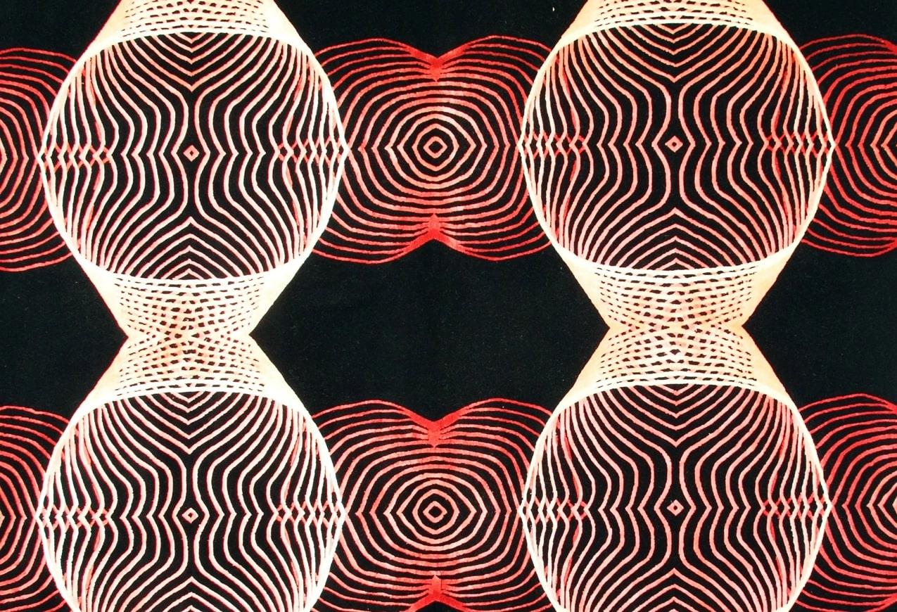 Karim Rashid - 'Vecto Schwarzer/Rosafarbener Teppich 6' x 9 (Unbekannt) im Angebot
