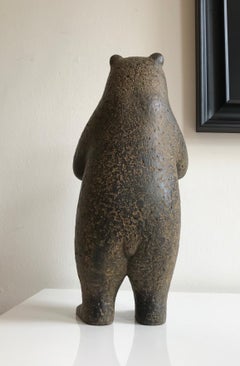 « Ours debout » - Sculpture contemporaine néerlandaise en bronze d'un ours brun debout