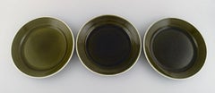 Karin Björquist, Gustavsberg, Nine Vardag Plates in Glazed Stoneware