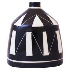 Karin Björquist - Black & White Ceramic Vase - Gustavsberg Studio