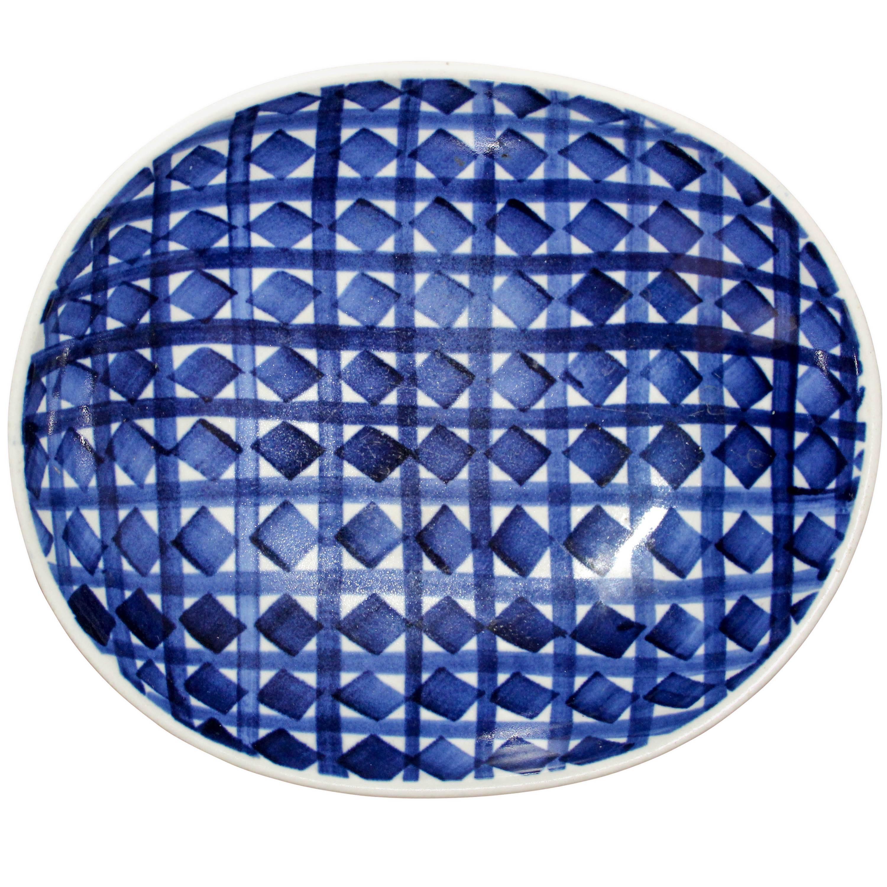 Karin Björquist "Indigo" Ceramic Bowl for Gustavsberg Studio For Sale