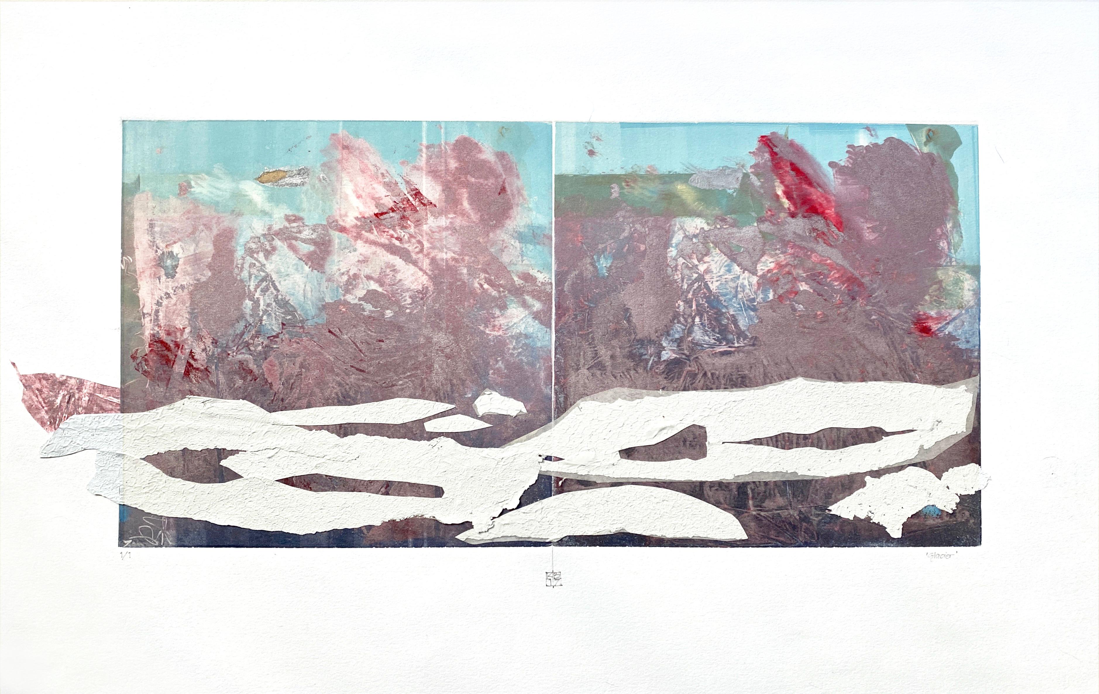 Glacier - Mixed Media Art by Karin Bruckner