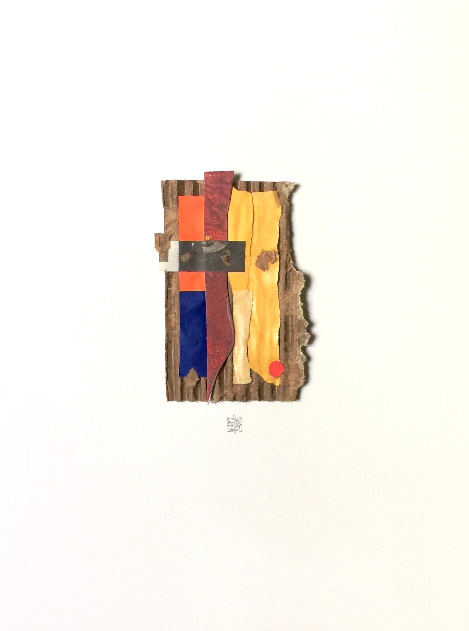 PartOfThePackage#2 (colorful, collage, neutrals, mid century) - Mixed Media Art by Karin Bruckner