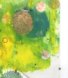 BeingTagged, tecnica mista, 22 x 30 pollici. Neon, opera astratta