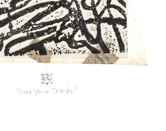 CoverYourTracks  (pattern, organic, abstract, black and white, monotype)