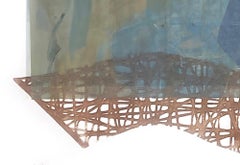 RoadMovie  (geometric, abstract, vessel, neutrals, chine colle, monotype)