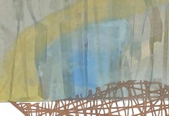 RoadToNowhere  (geometric, abstract, neutrals, texture, chine colle, monotype)