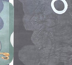 SpotOn (vessel, flora, organic, silver leaf, dark, chine colle, monoprint)