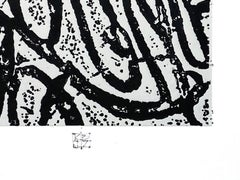 Trax  (pattern, organic, abstract, black and white, monotype)