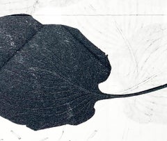 TurningANewLeaf  (pattern, flora, organic, abstract, black and white, monotype)