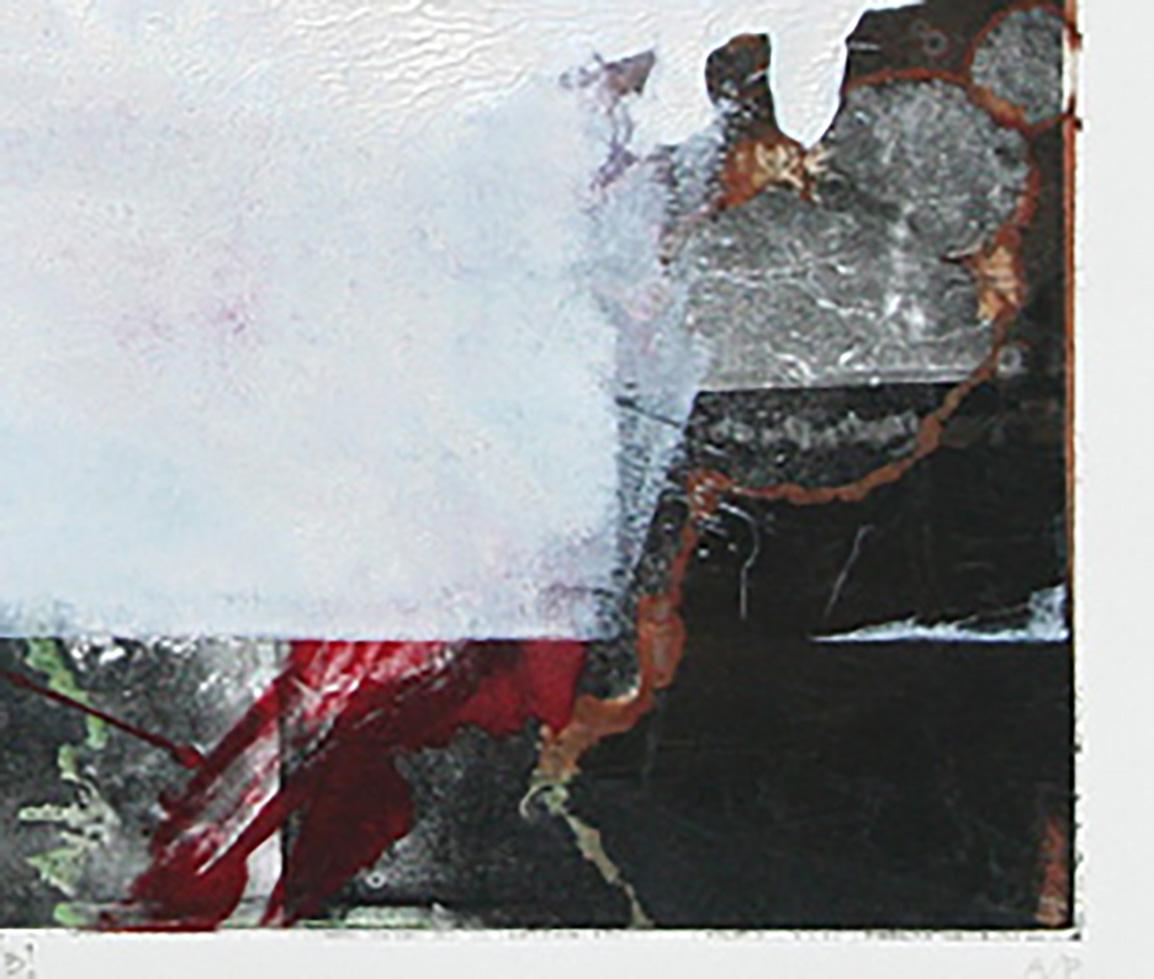 WhiteOutOutside (astratto, rosso, arancione, tonalità calda, stampa) - Print Contemporaneo di Karin Bruckner