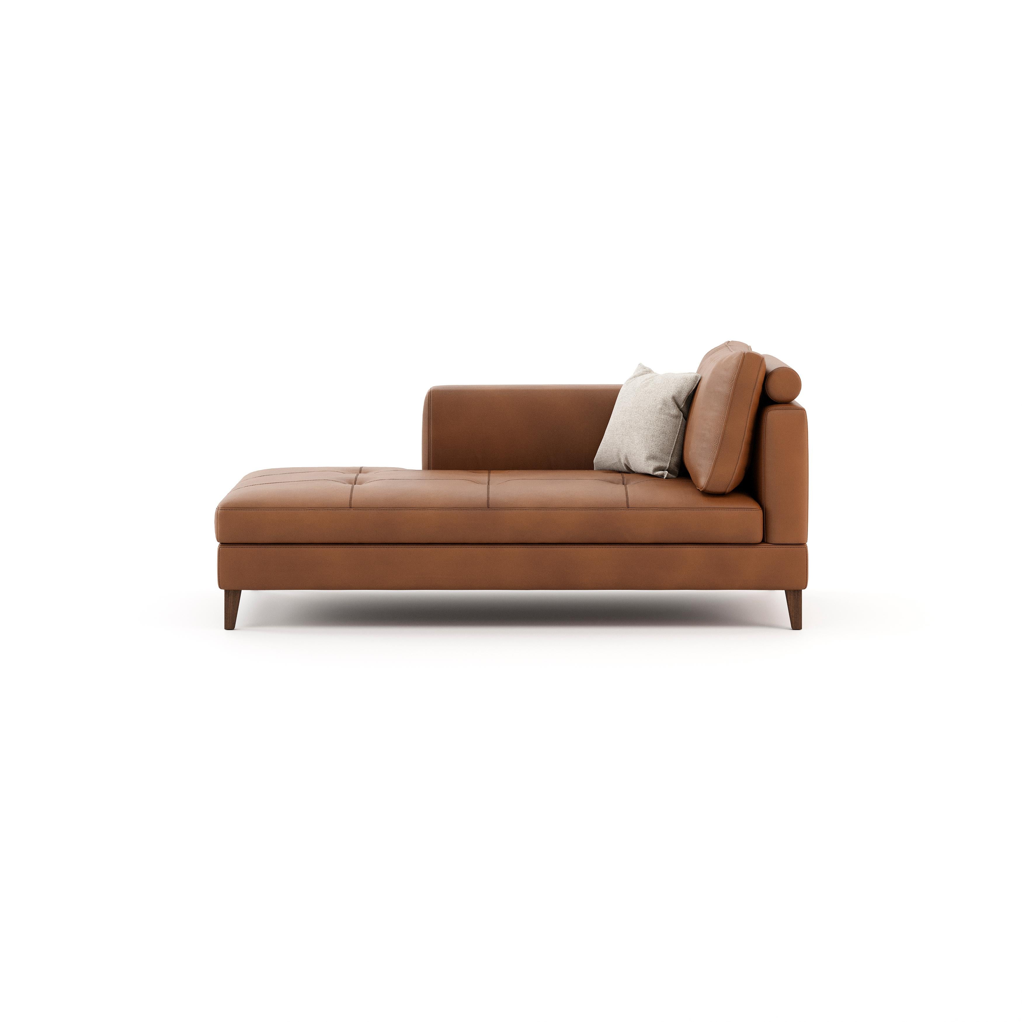 Karin chaise longue is the perfect piece to add timeless style and glamour to living rooms, entrance halls and bedrooms. This versatile chaise longue features an armrest and backrest, providing maximum comfort.


* Available in different