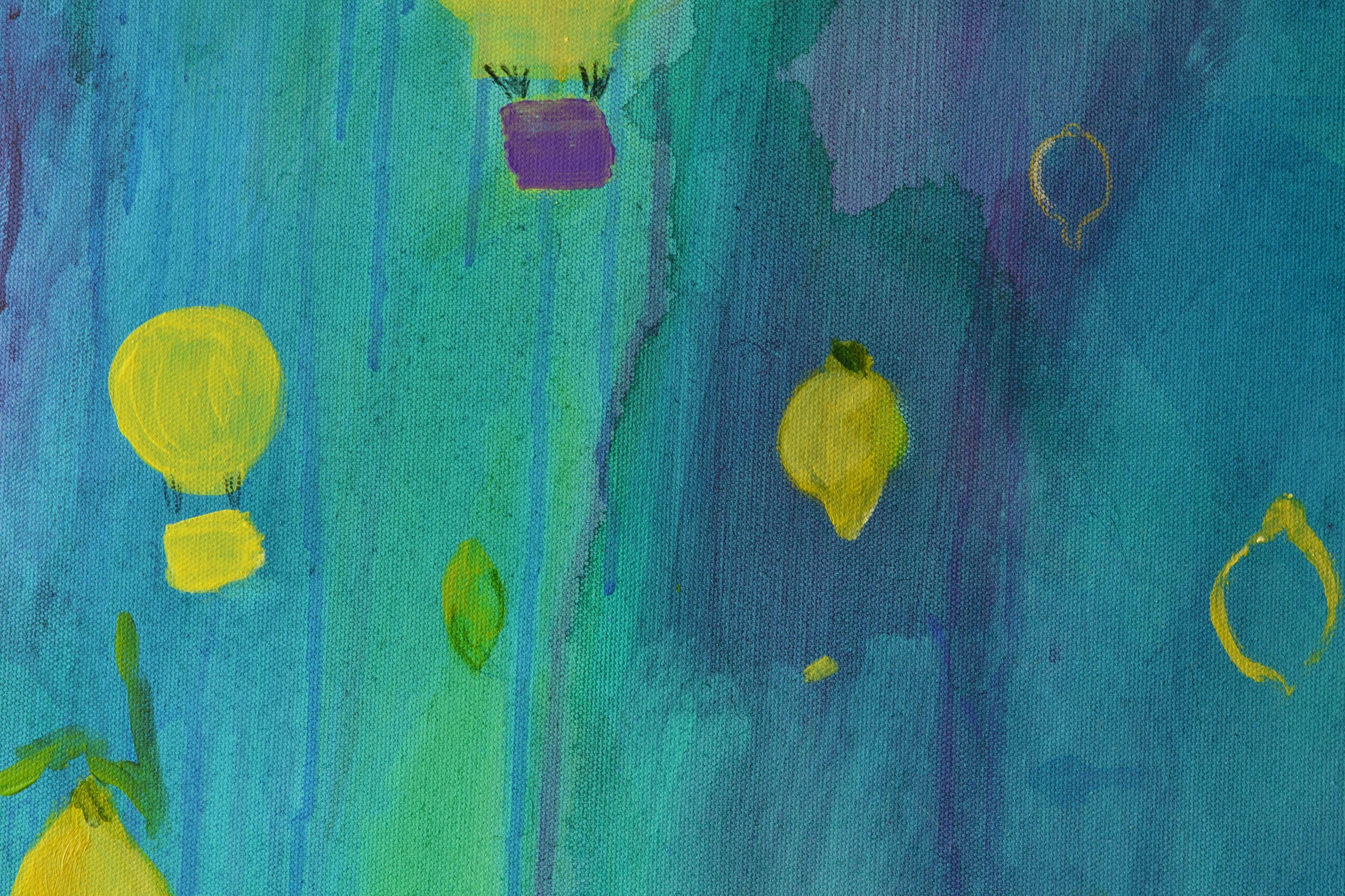 Absturzgefahr - Crash Hazard, peinture, acrylique sur toile en vente 1