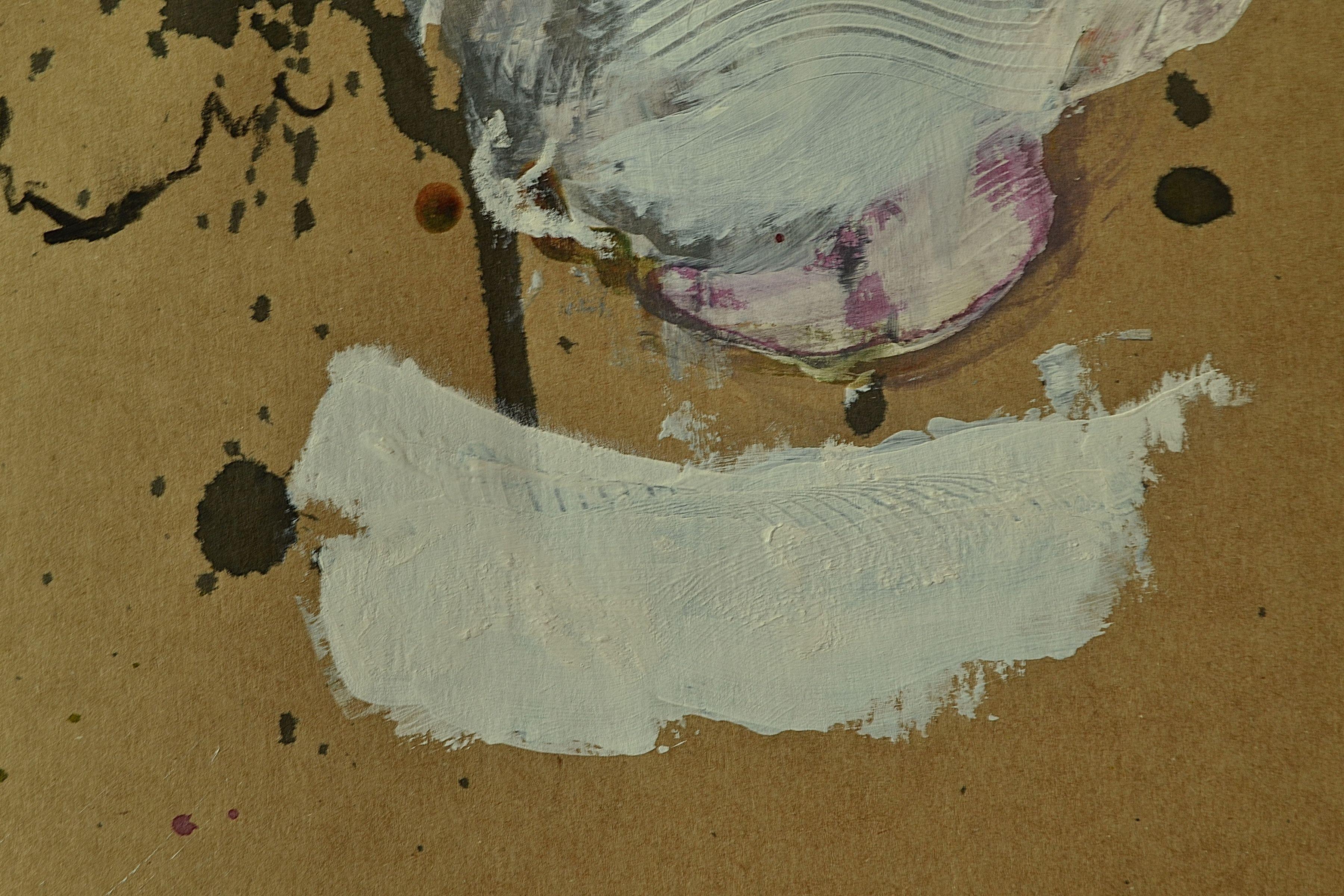 AbtrÃ¼nnig - Renegado, Pintura, AcrÃlico sobre papel de acuarela - Abstract Painting Marrón de Karin Goeppert