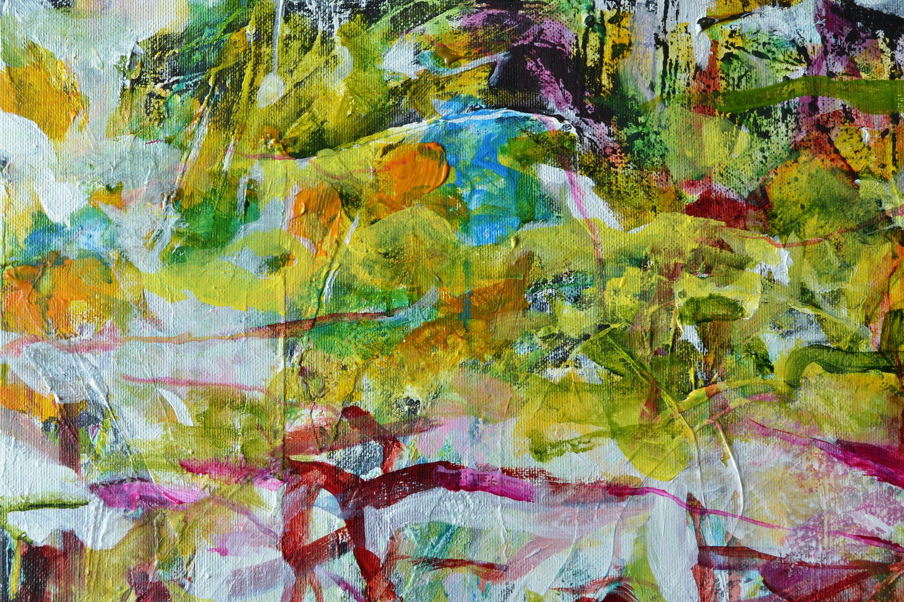 Quasi sotto controllo, Pittura, Acrilico su tela - Painting di Karin Goeppert