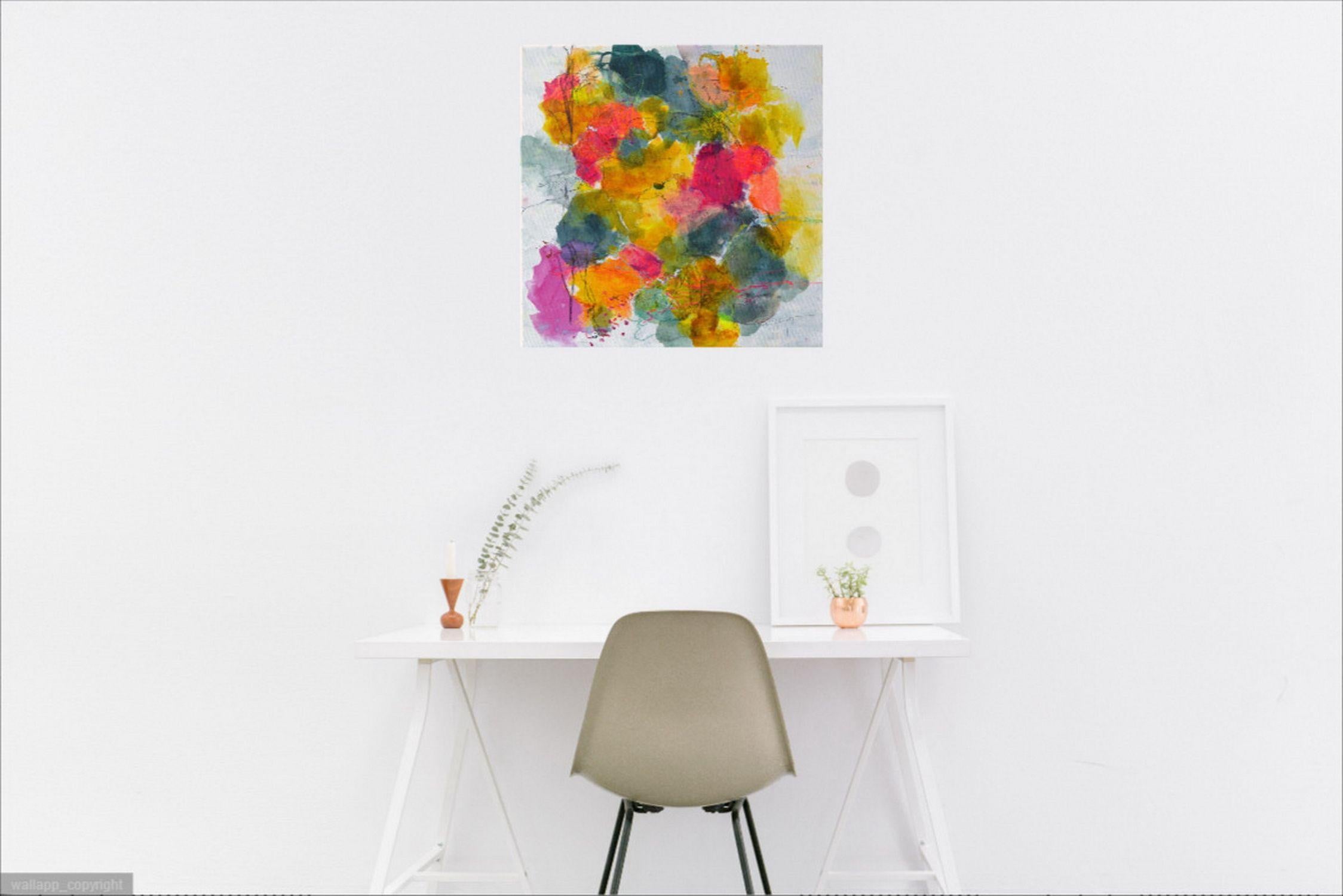 Mapa de mariposas II, Pintura, Acrílico sobre lienzo - Painting de Karin Goeppert