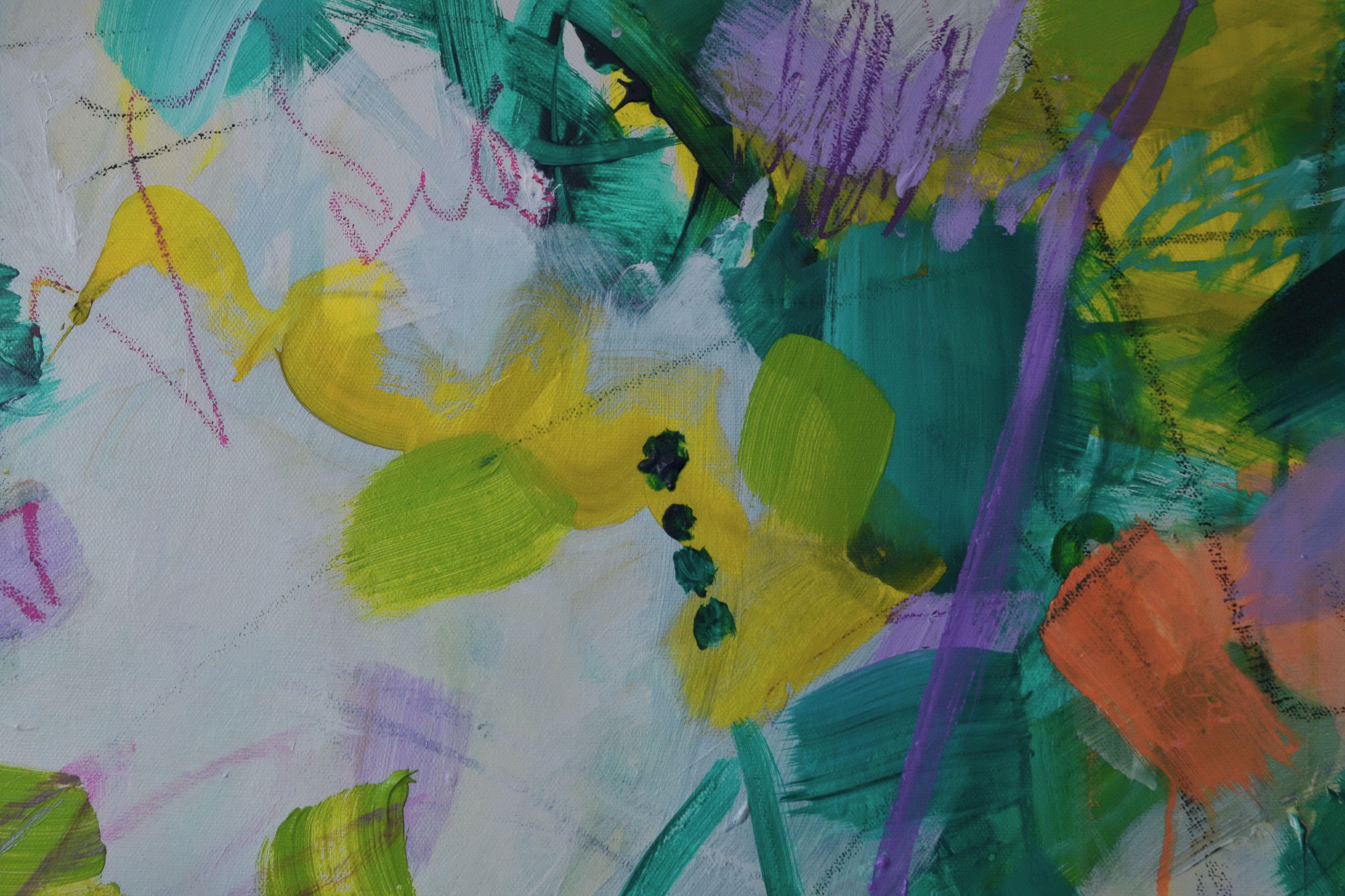 Free Ride, Pittura, Acrilico su tela - Painting Astratto di Karin Goeppert