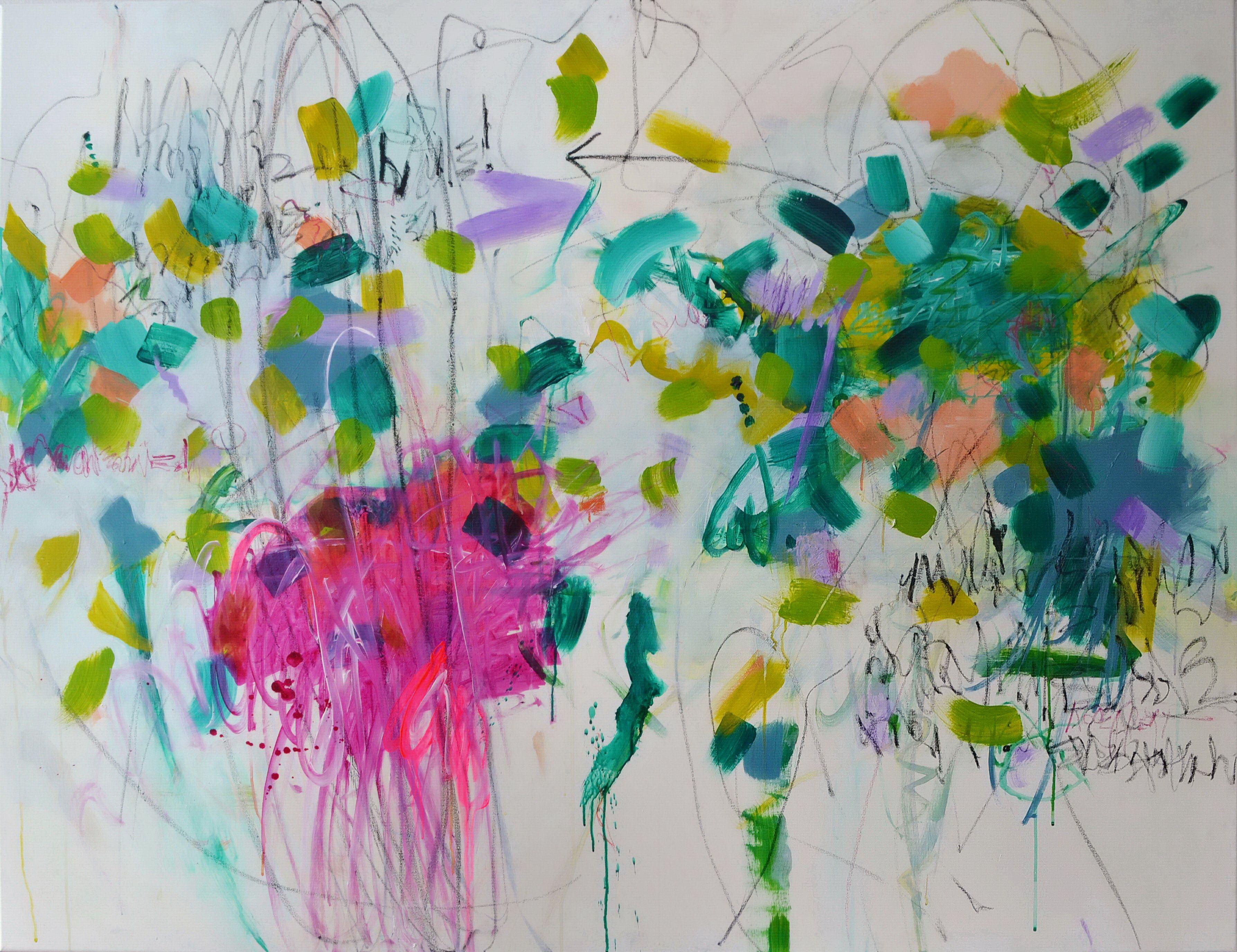 Abstract Painting di Karin Goeppert - Free Ride, Pittura, Acrilico su tela