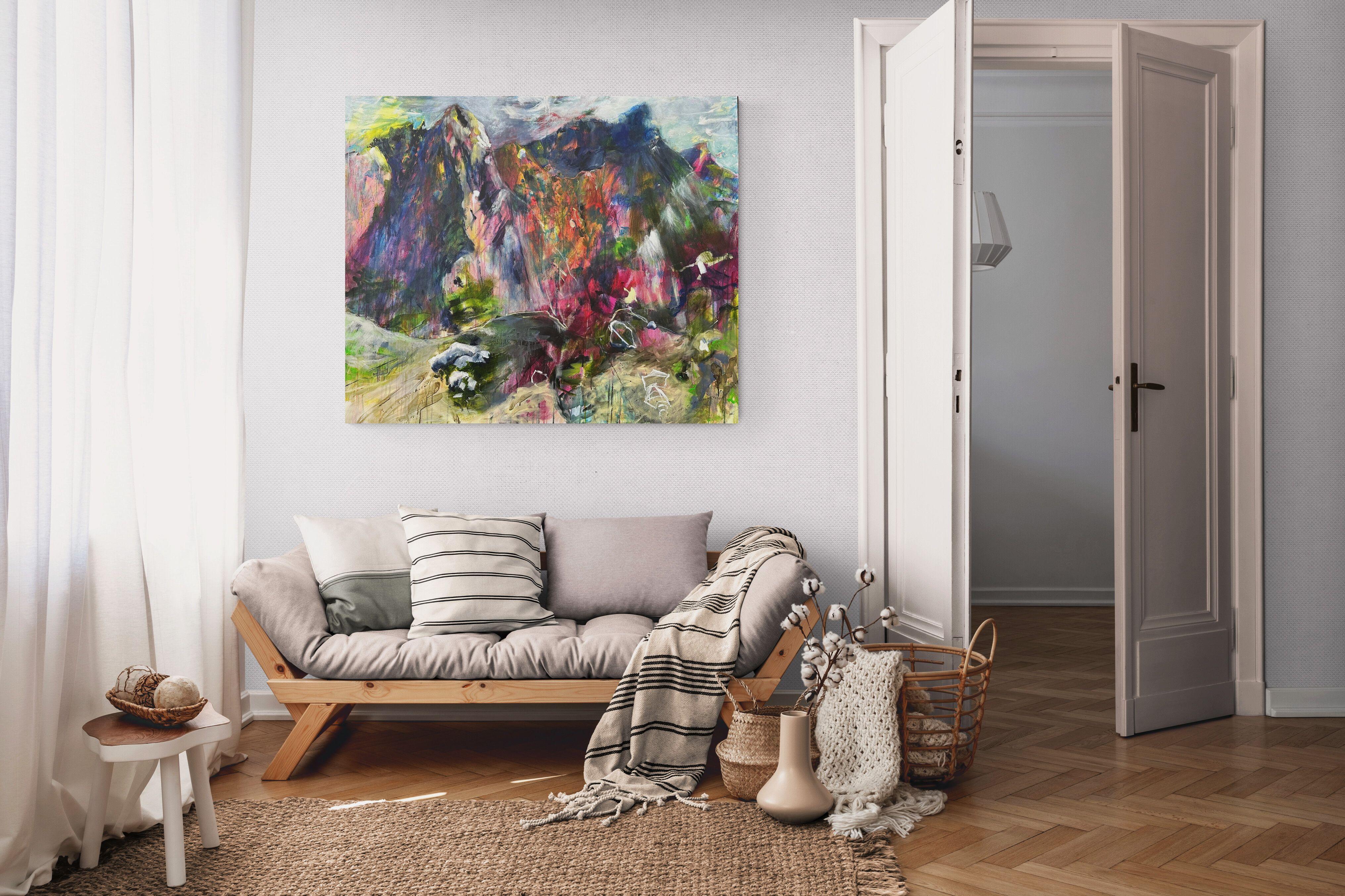 Gimpel, Pittura, Acrilico su tela - Painting di Karin Goeppert
