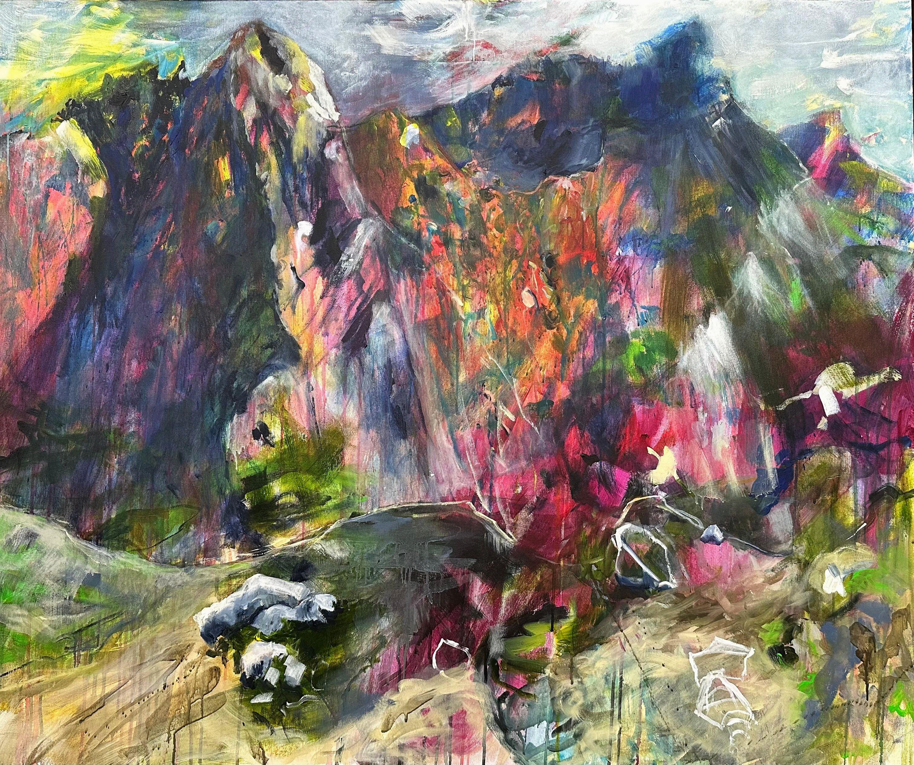 Abstract Painting di Karin Goeppert - Gimpel, Pittura, Acrilico su tela
