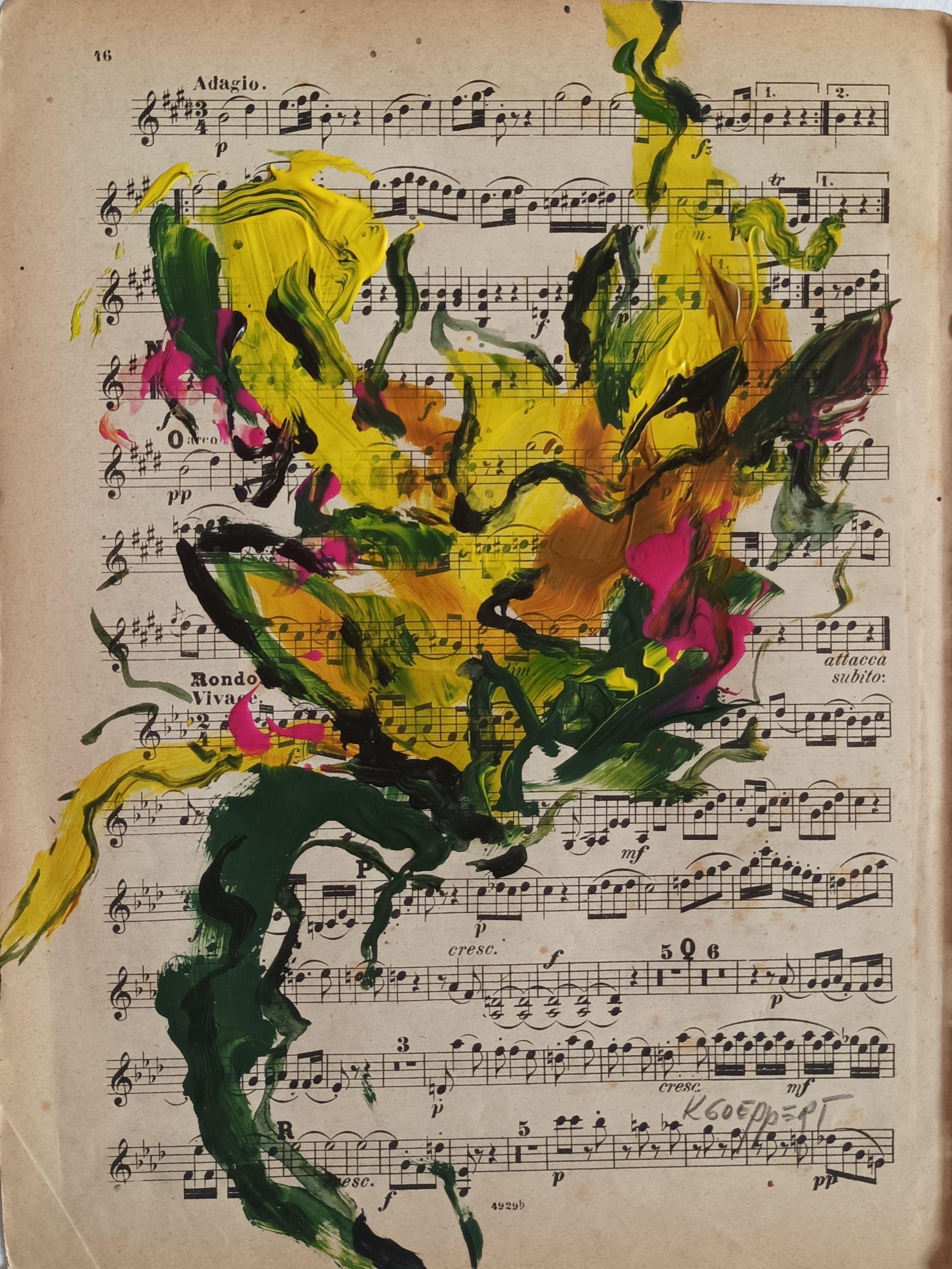 Haydn Suite II, Pintura, Acrílico sobre papel - Painting de Karin Goeppert