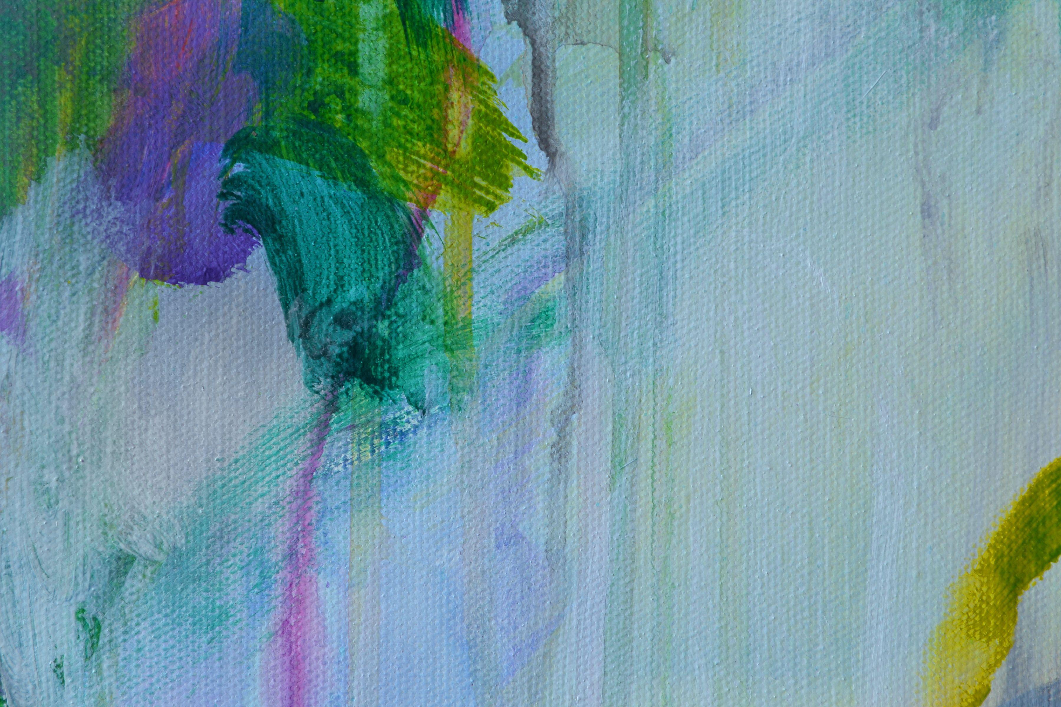 Es ist davor, Gemälde, Acryl auf Leinwand (Grau), Abstract Painting, von Karin Goeppert
