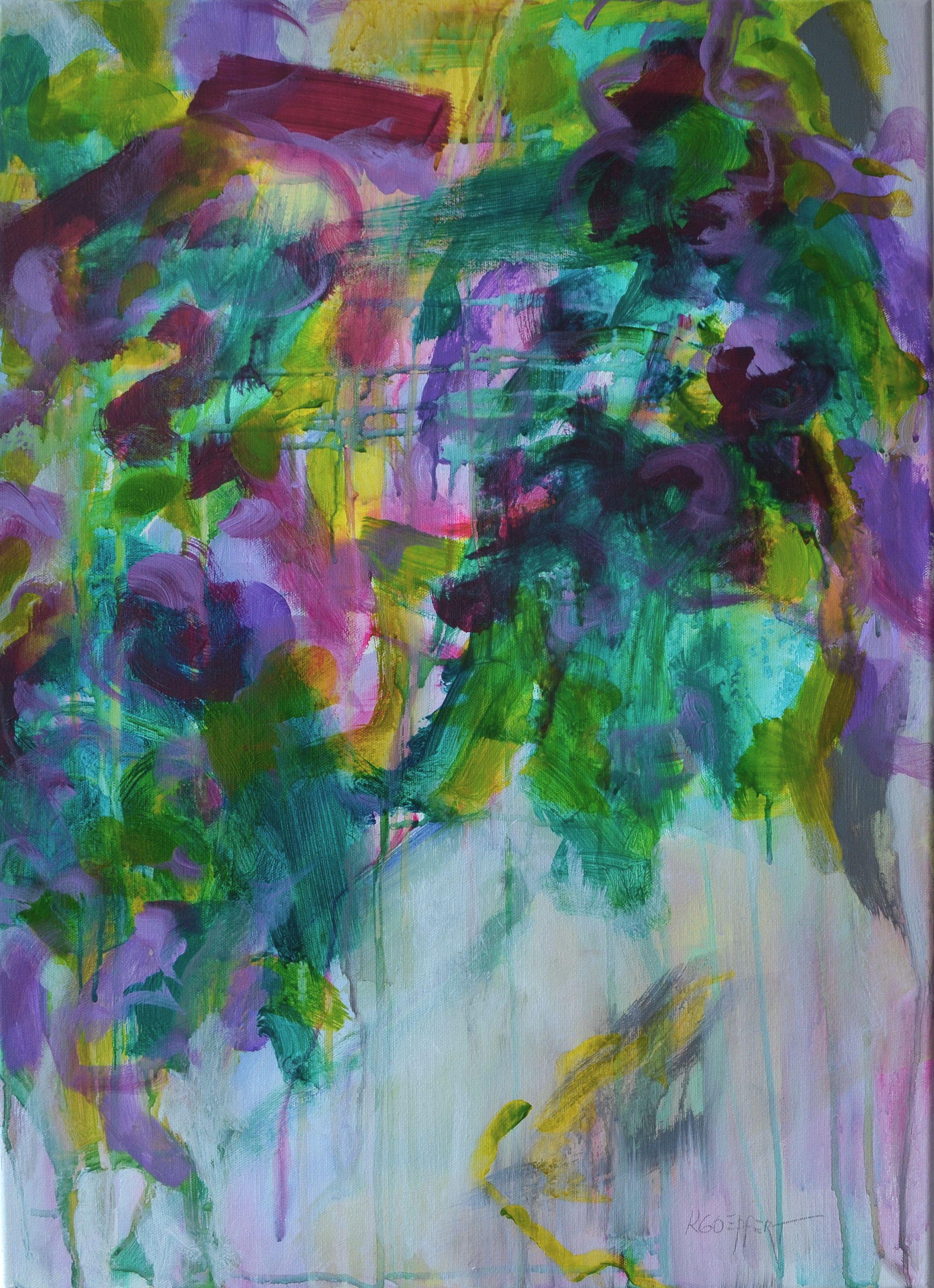 Karin Goeppert Abstract Painting - It's up ahead, Painting, Acrylic on Canvas