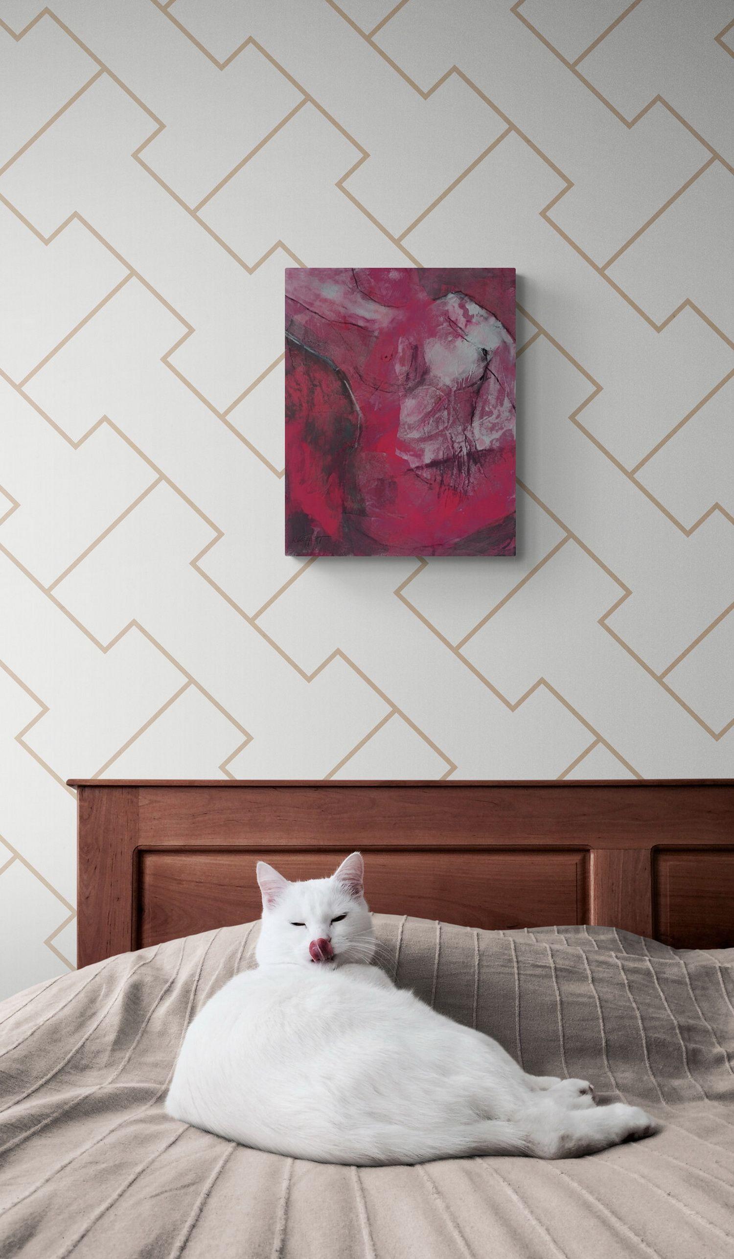 Lady Pink, Pintura, Acrílico sobre lienzo - Painting Abstracto de Karin Goeppert