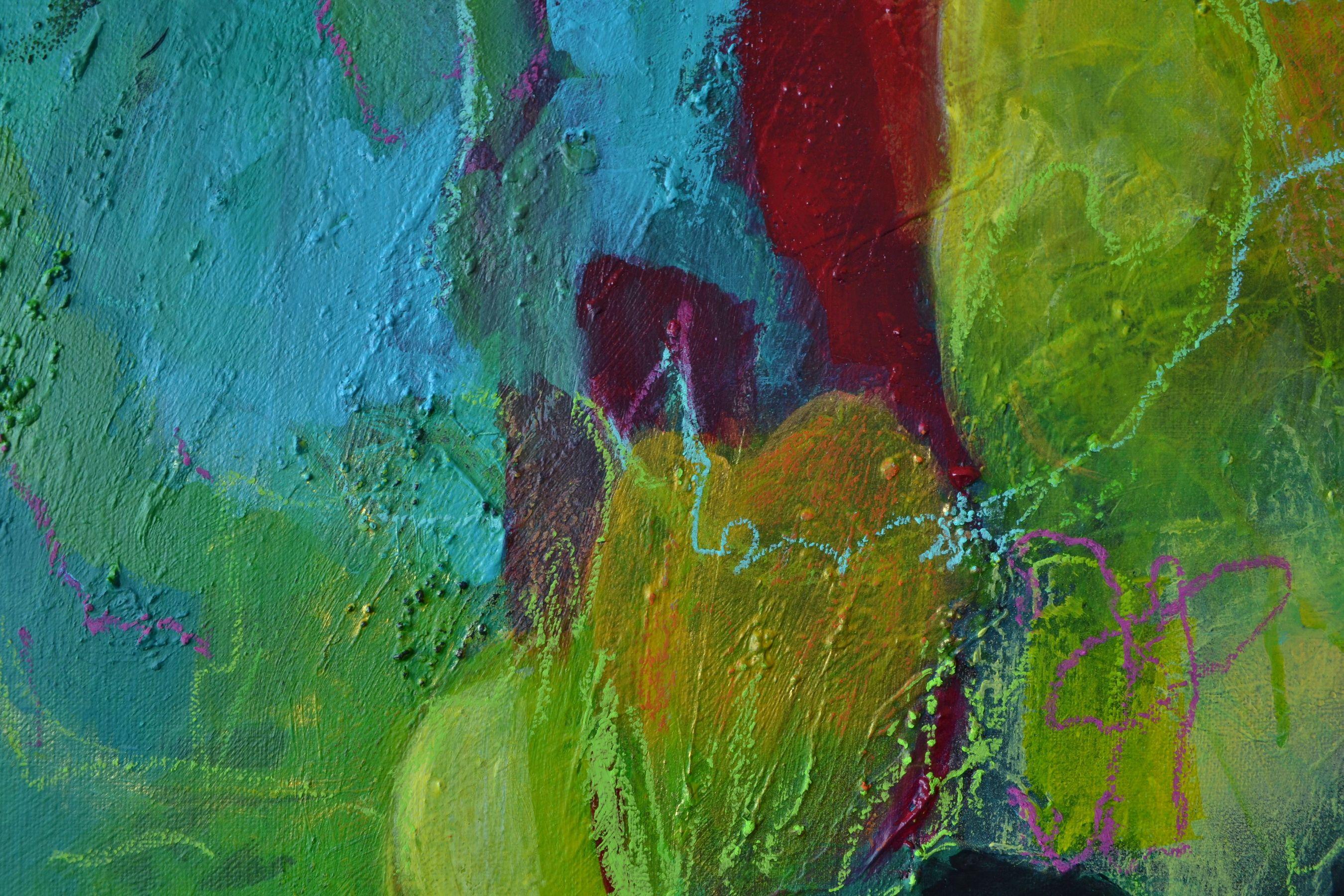 Life is not for the faint of Heart, Painting, Acrylic on Canvas For Sale 2