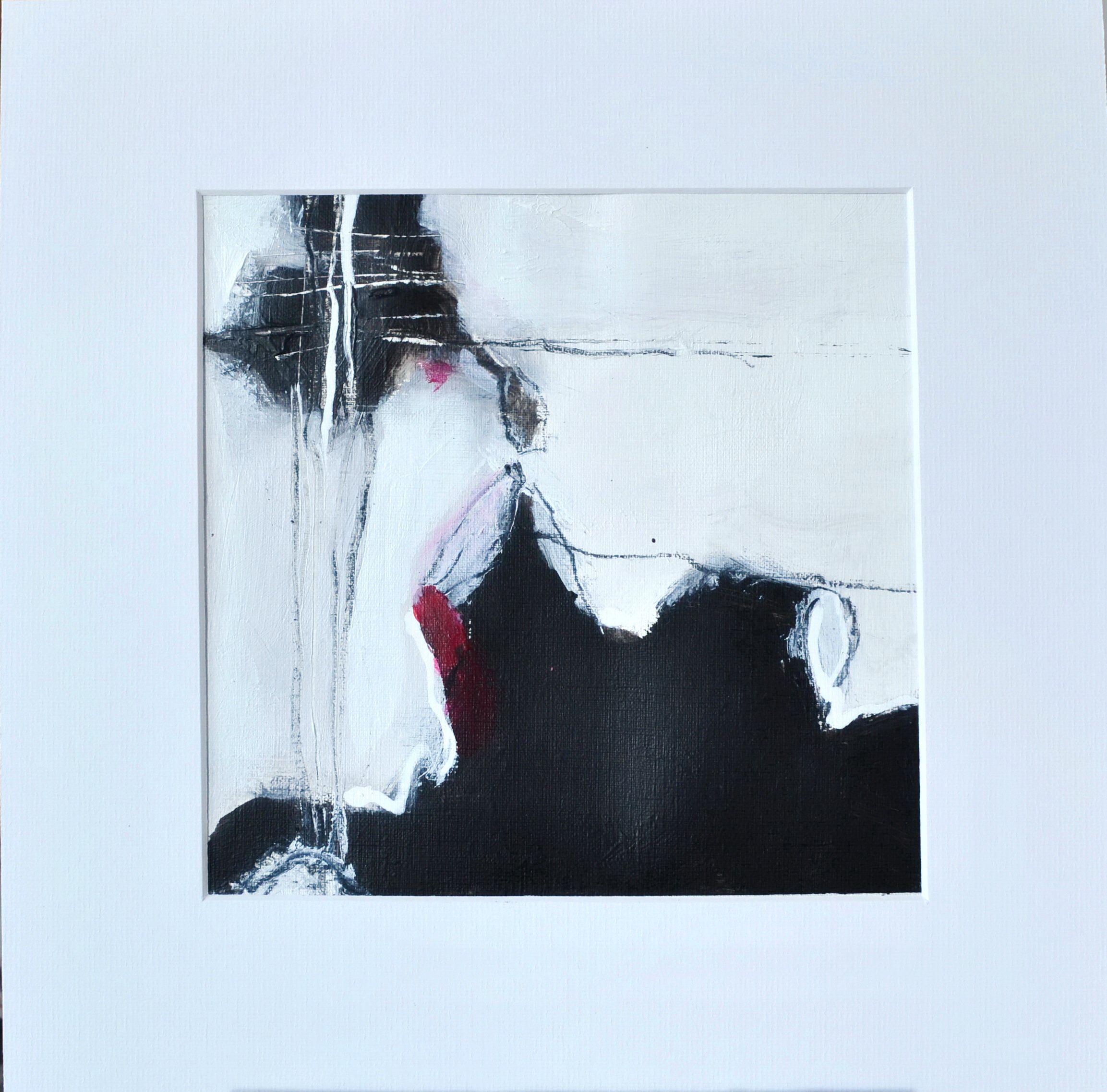 Rossetto e mascara I, Pittura, Acrilico su carta - Painting di Karin Goeppert