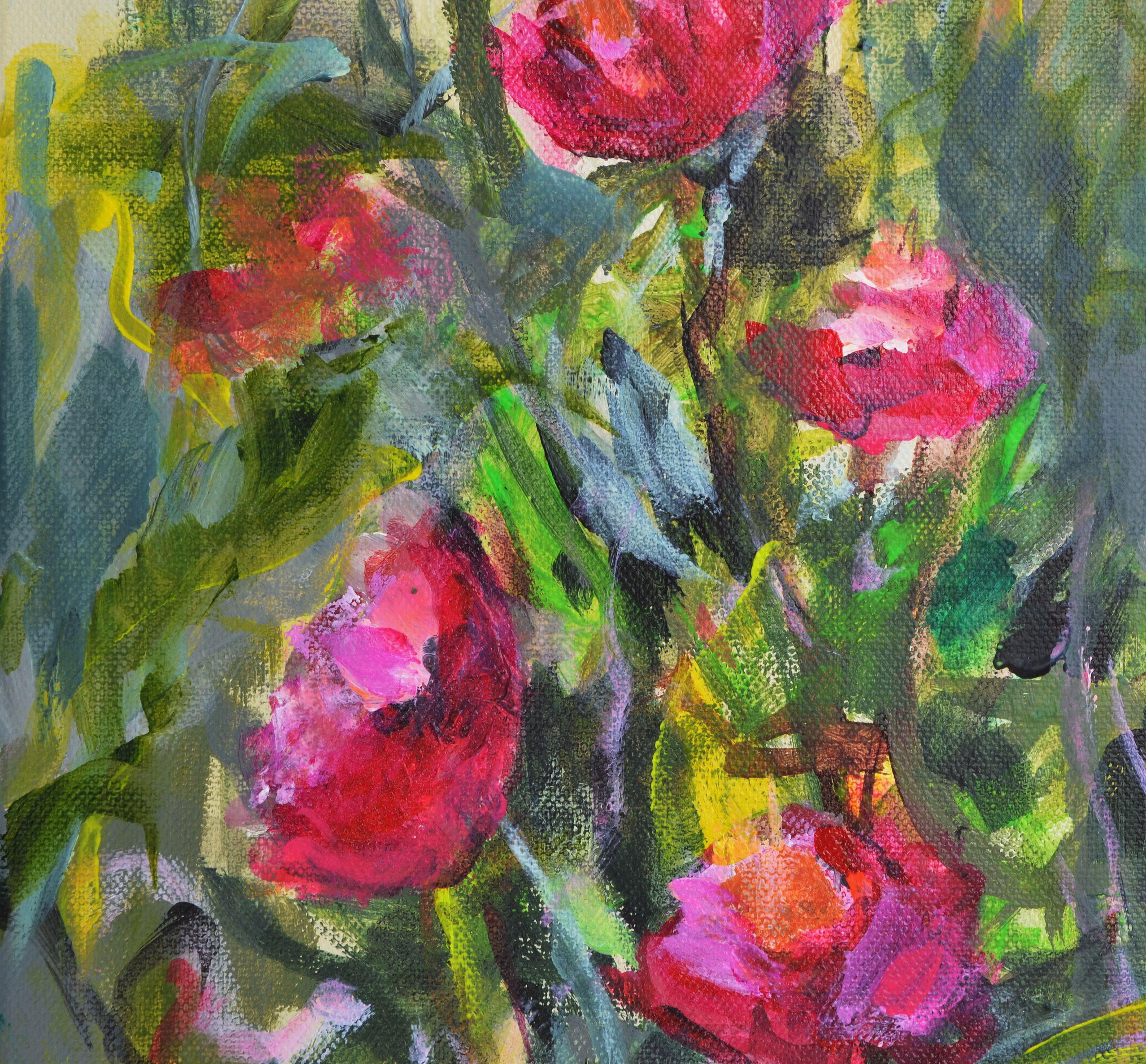 Mayflowers I, Painting, Acrylic on Canvas For Sale 2