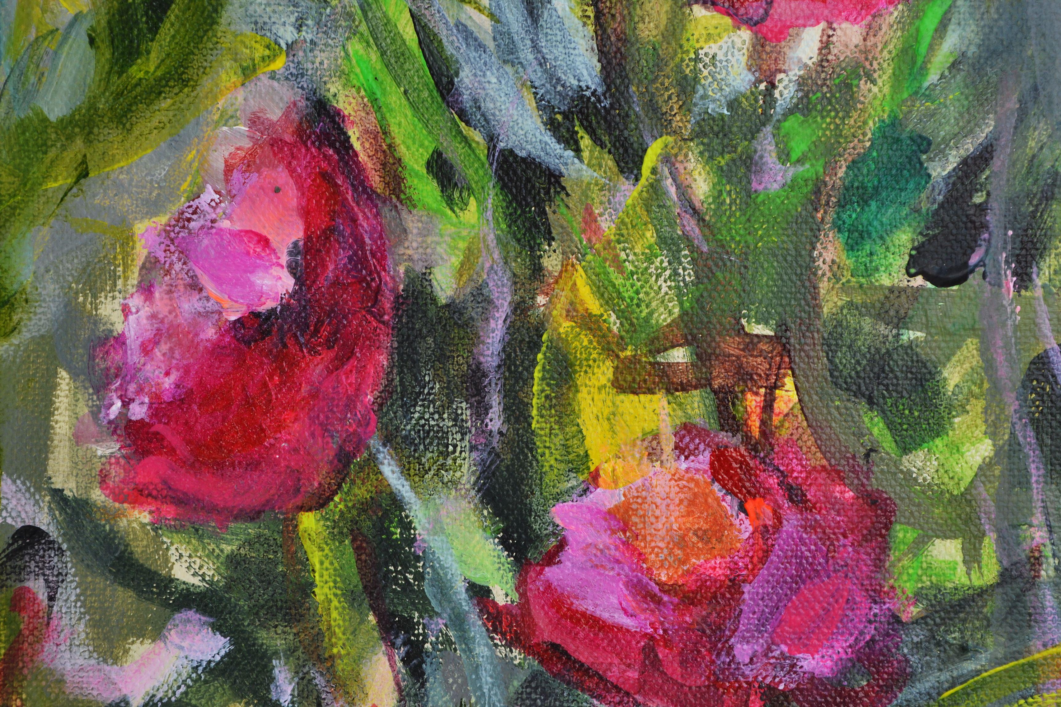 Mayflowers I, Painting, Acrylic on Canvas For Sale 3