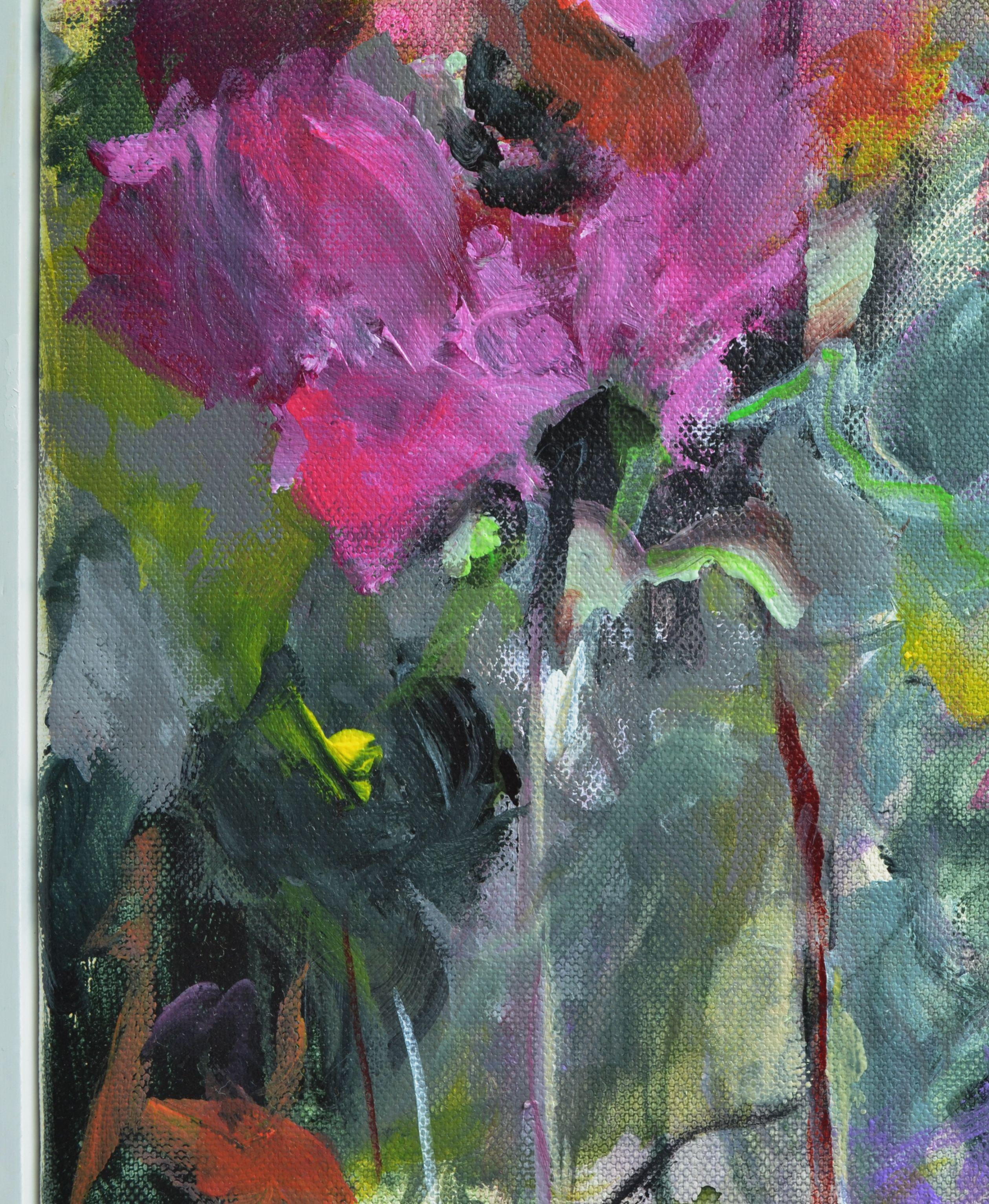 Mayflowers II, Painting, Acrylic on Canvas For Sale 3
