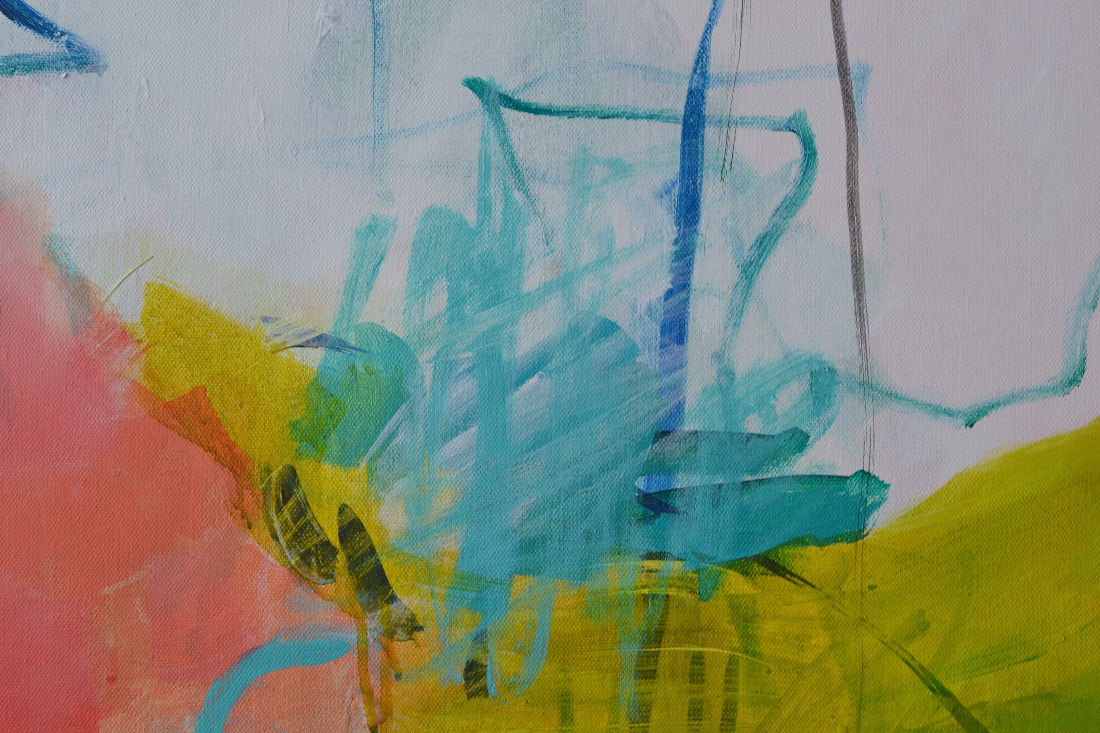 Mikado, Pittura, Acrilico su tela - Painting Astratto di Karin Goeppert