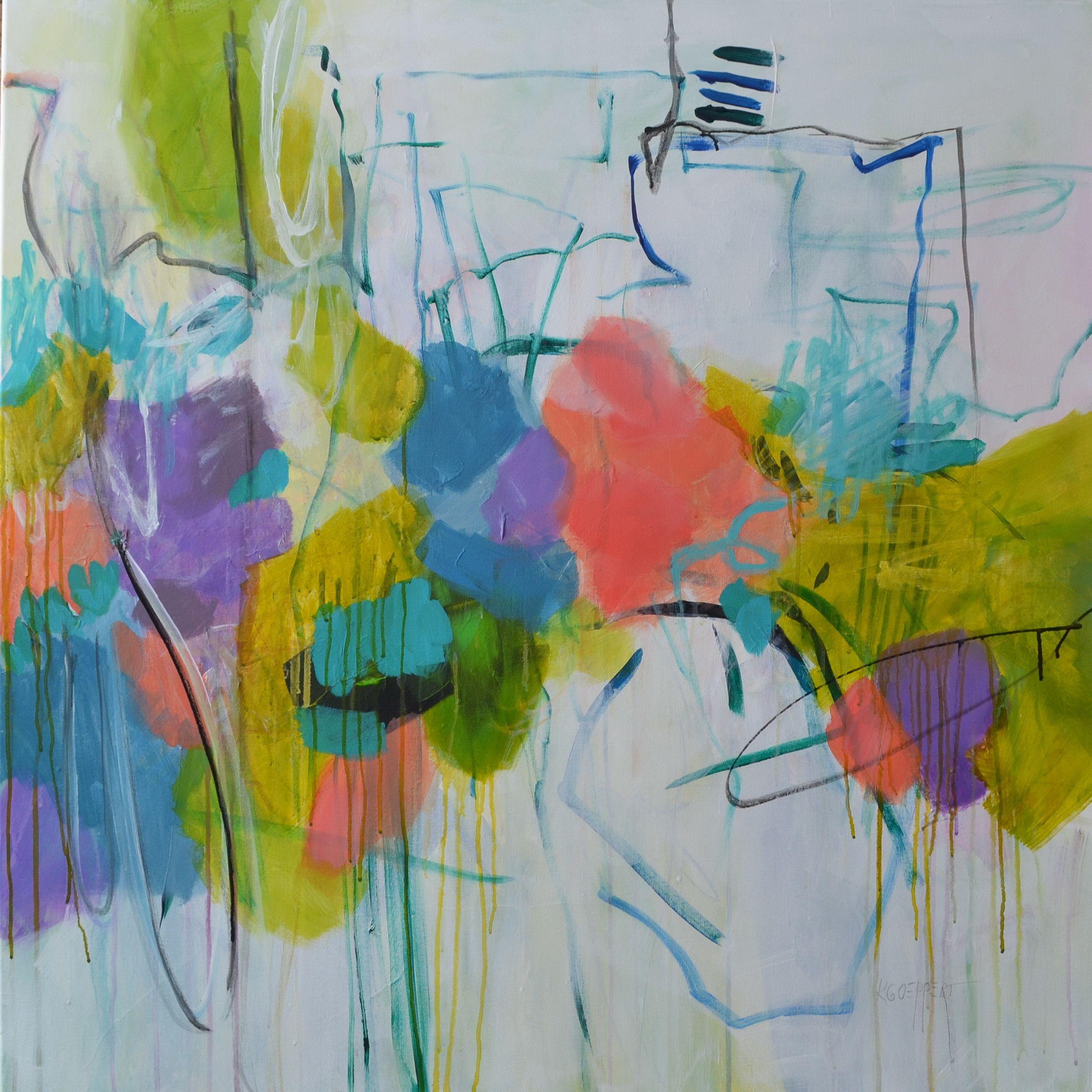 Abstract Painting di Karin Goeppert - Mikado, Pittura, Acrilico su tela