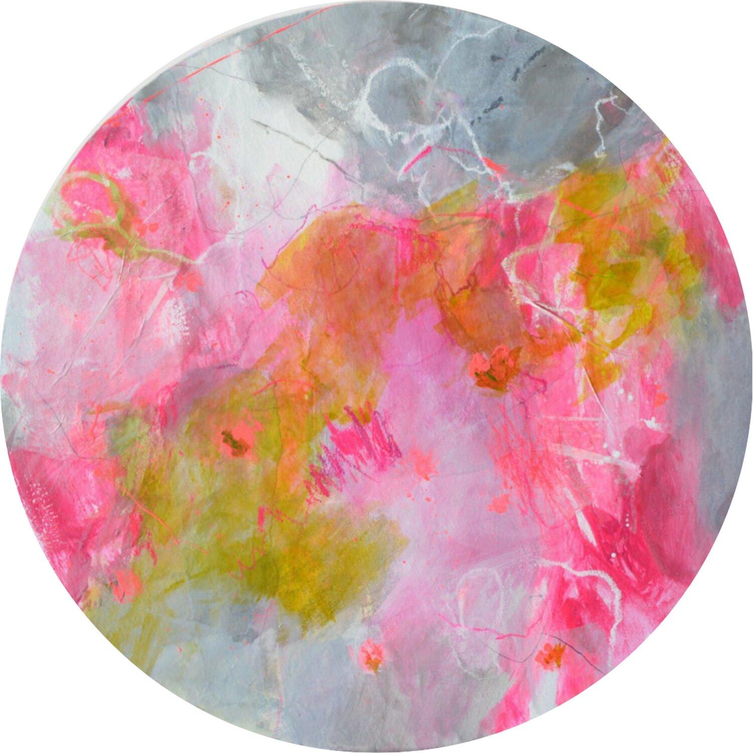 Karin Goeppert Abstract Painting – Moony, Gemälde, Acryl auf Leinwand