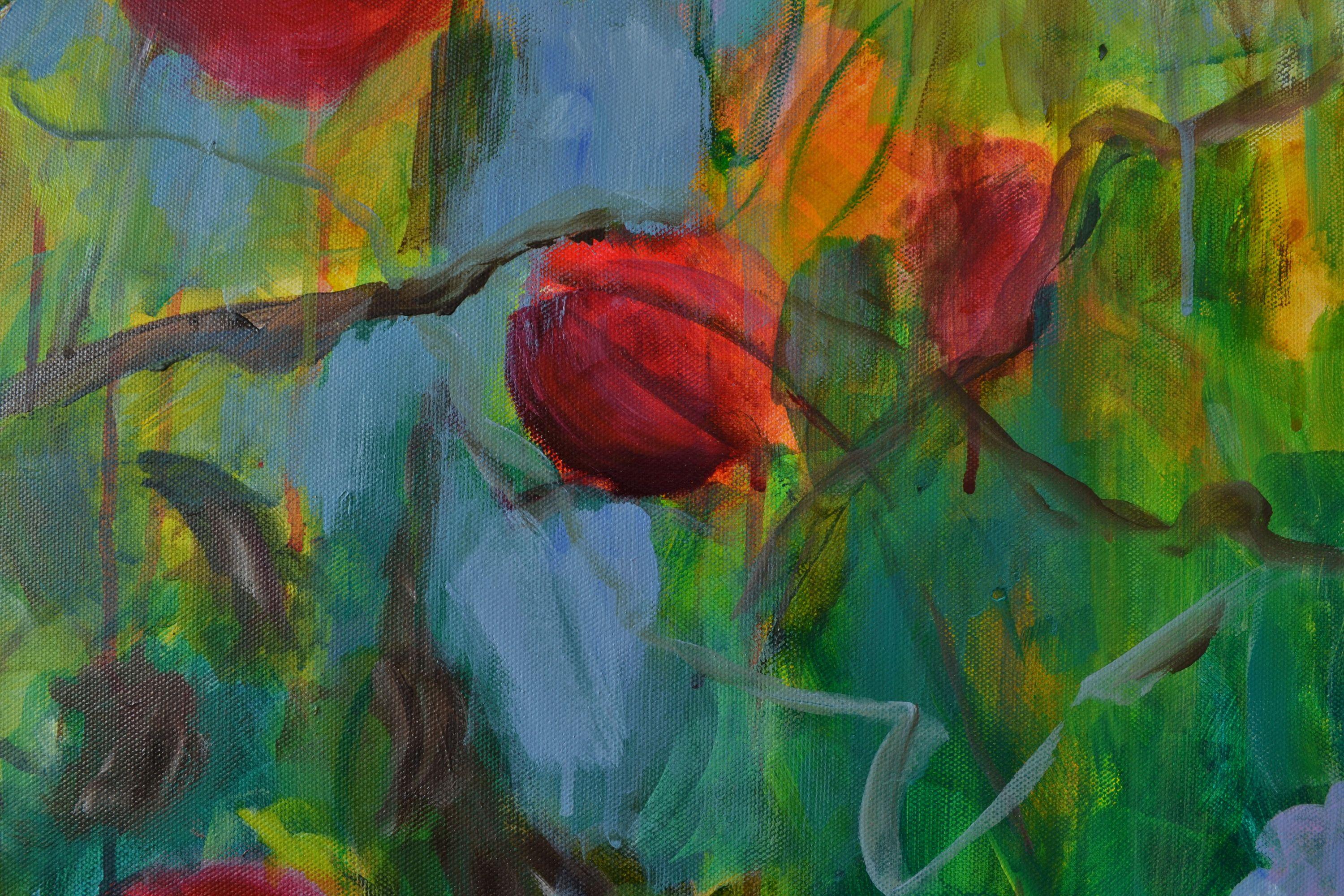 Il mio melo, Pittura, Acrilico su tela - Painting Astratto di Karin Goeppert