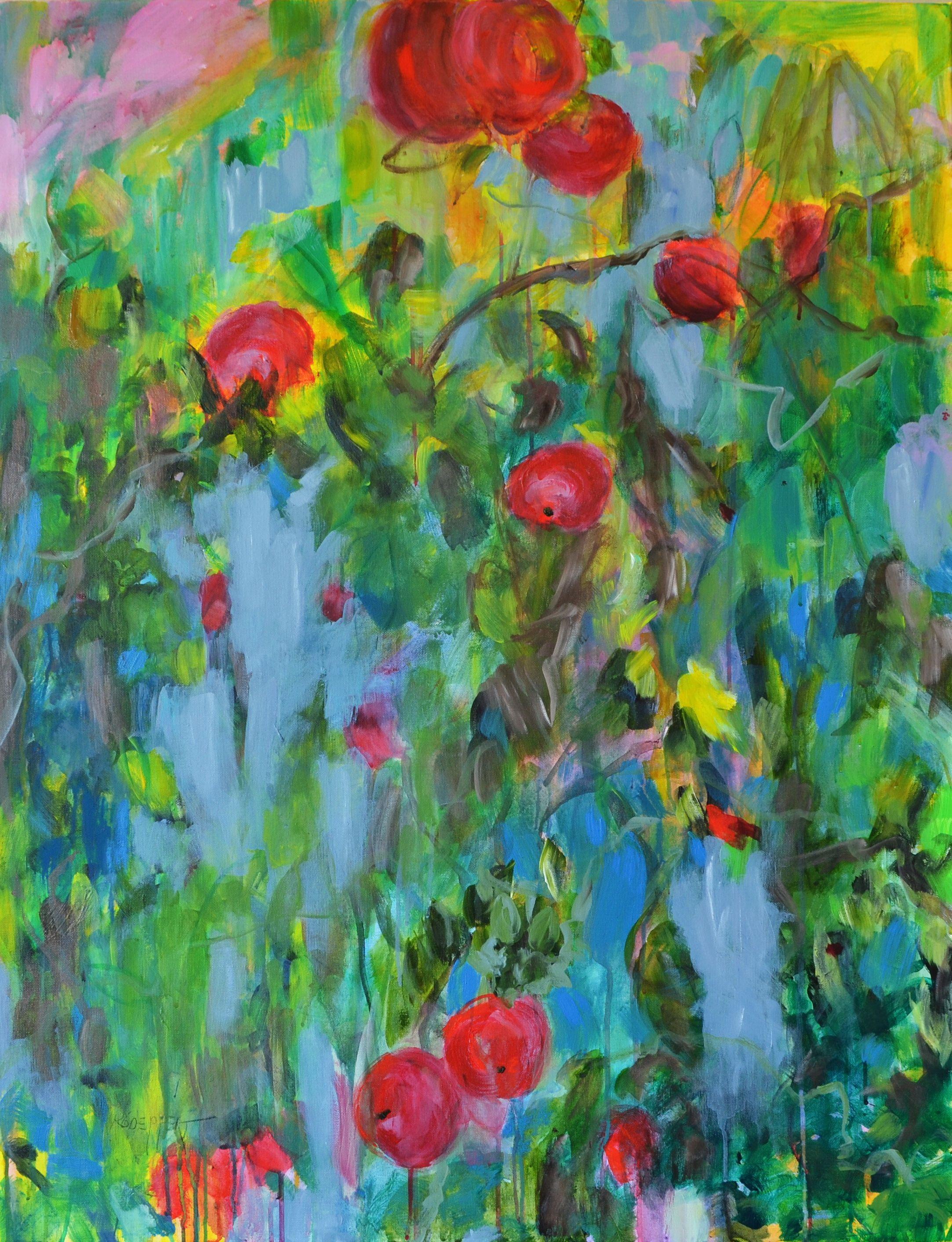 Abstract Painting di Karin Goeppert - Il mio melo, Pittura, Acrilico su tela