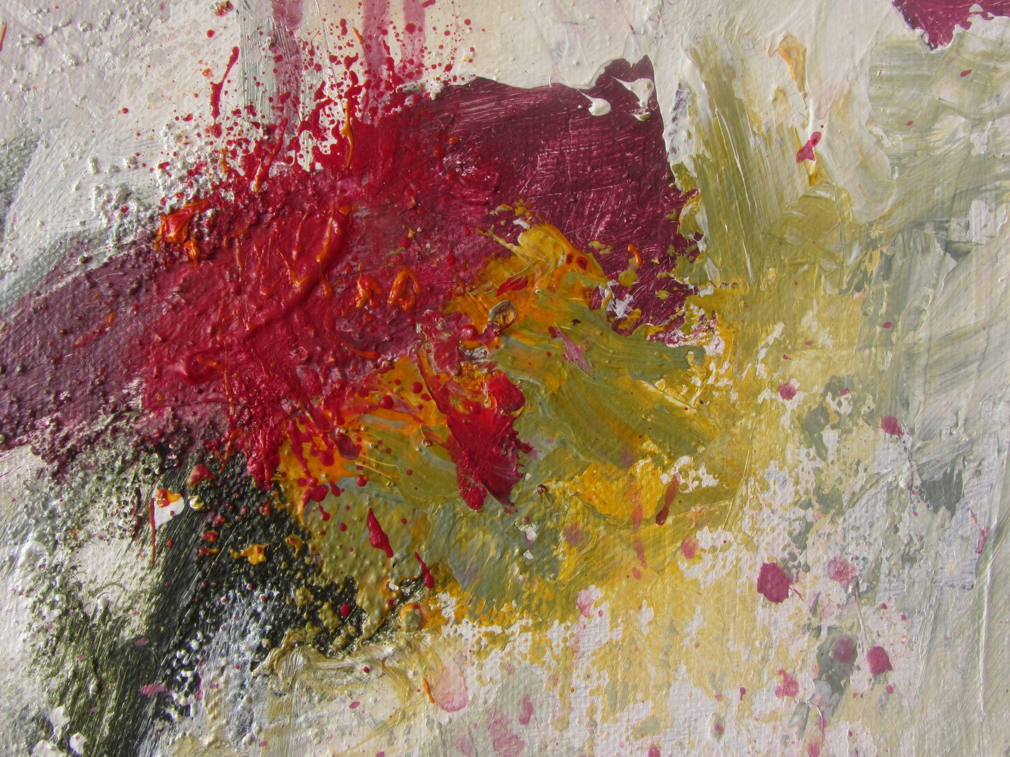 Nada se detiene nunca, Pintura, Acrílico sobre lienzo - Painting Abstracto de Karin Goeppert