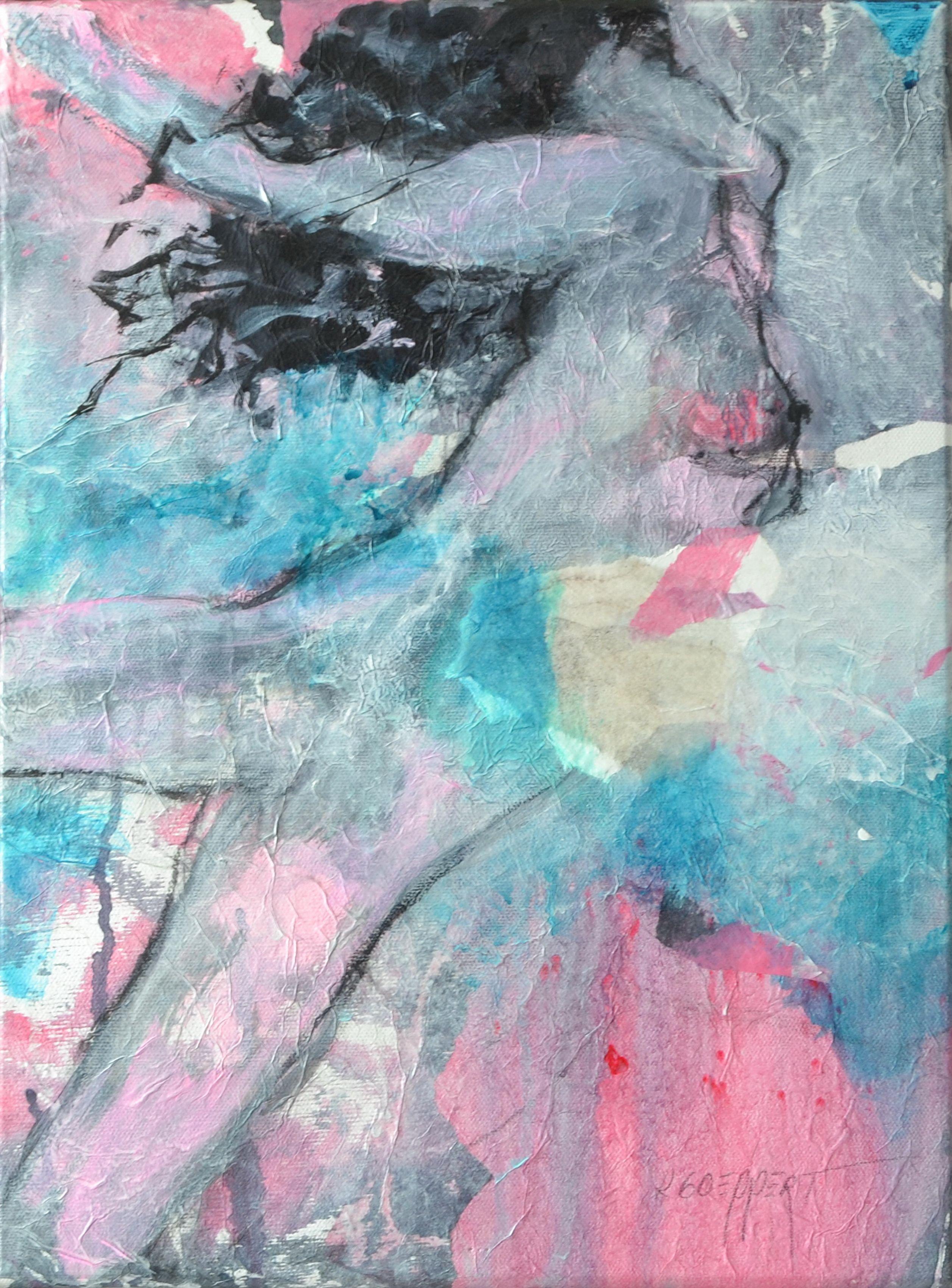 Abstract Painting di Karin Goeppert - Notte di apertura, Pittura, Acrilico su tela